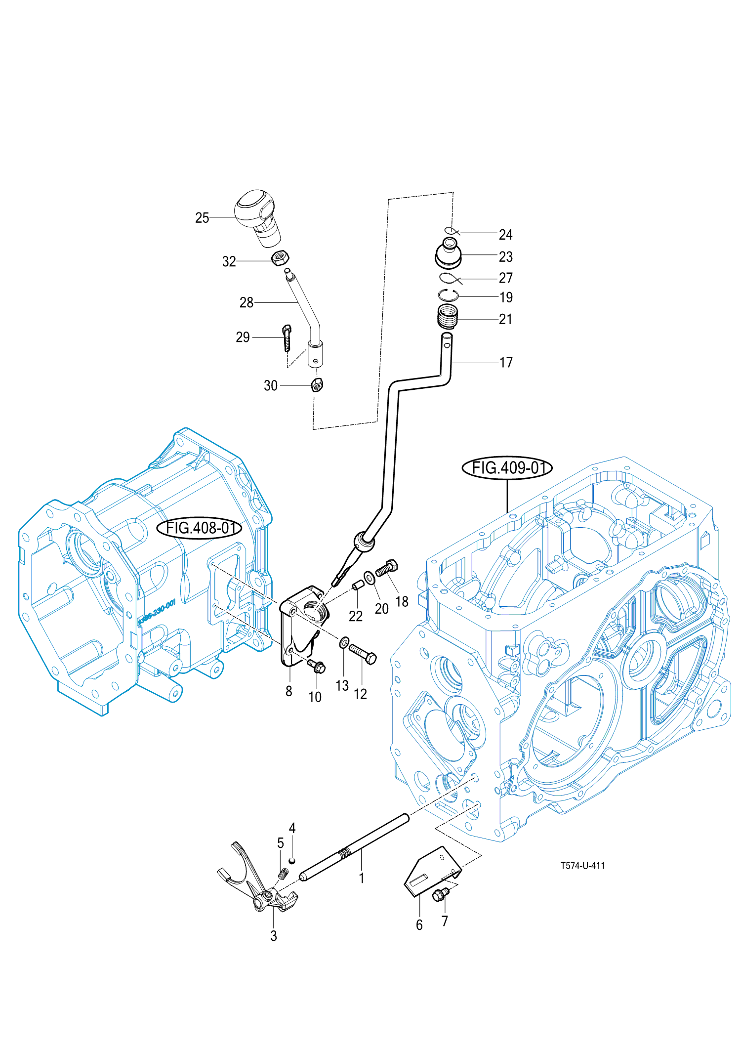 411 - SUB CHANGE SHIFTER