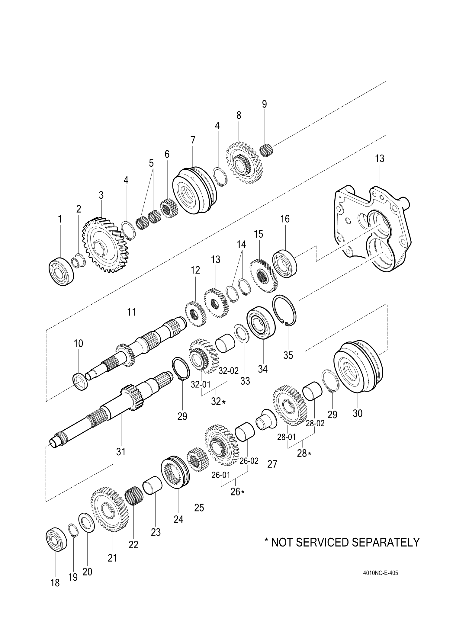 405 - MAIN CHANGE GEARS & REVERSE GEARS 405 - MAIN CHANGE GEARS & REVERSE GEARS
