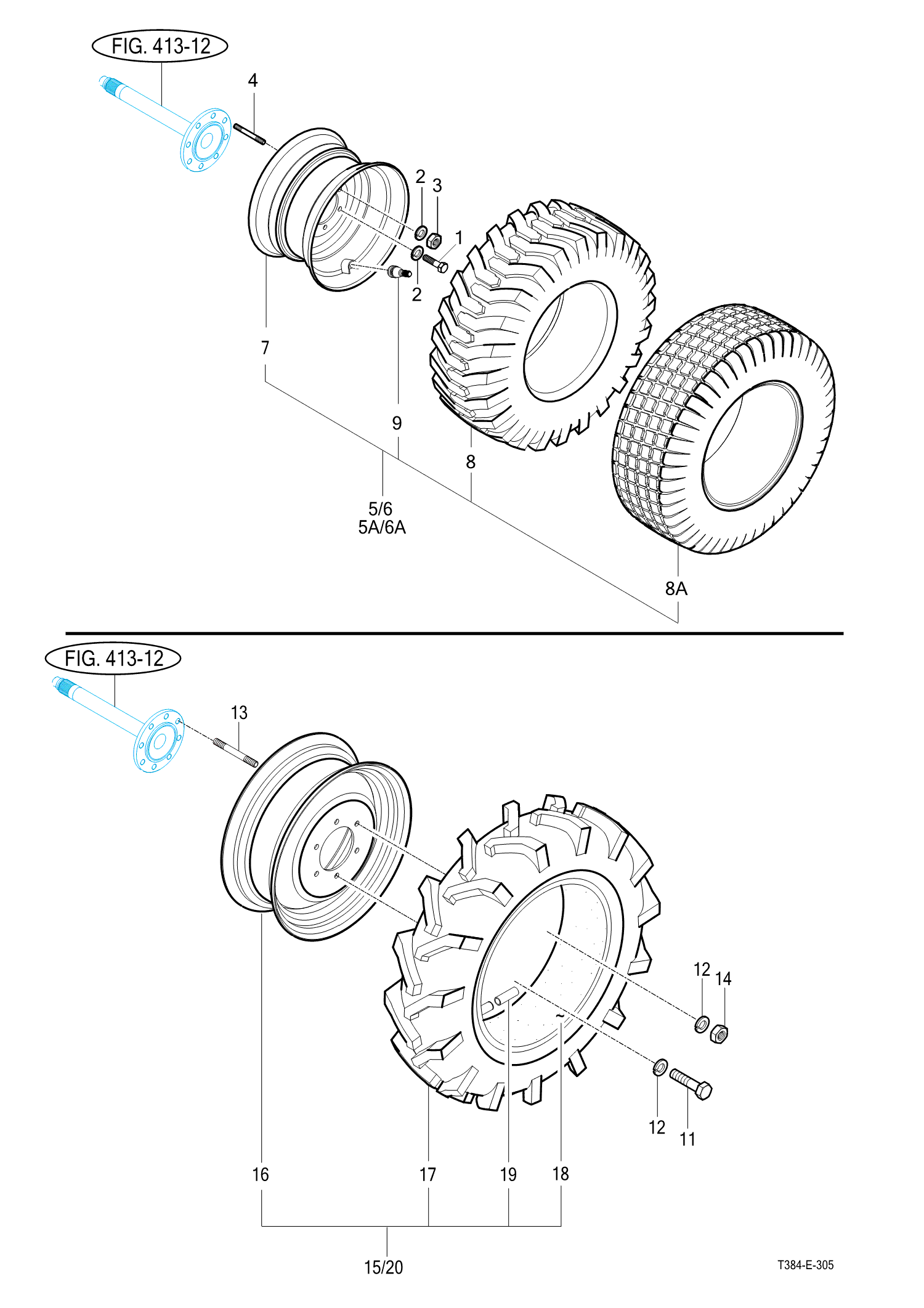 305 - REAR WHEEL MOUNTING