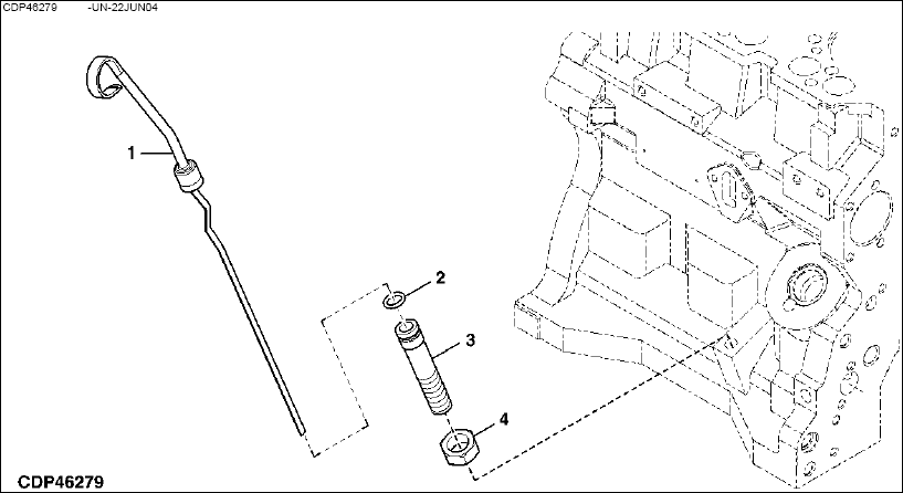 111 - OIL DIPSTICK AND GUIDE