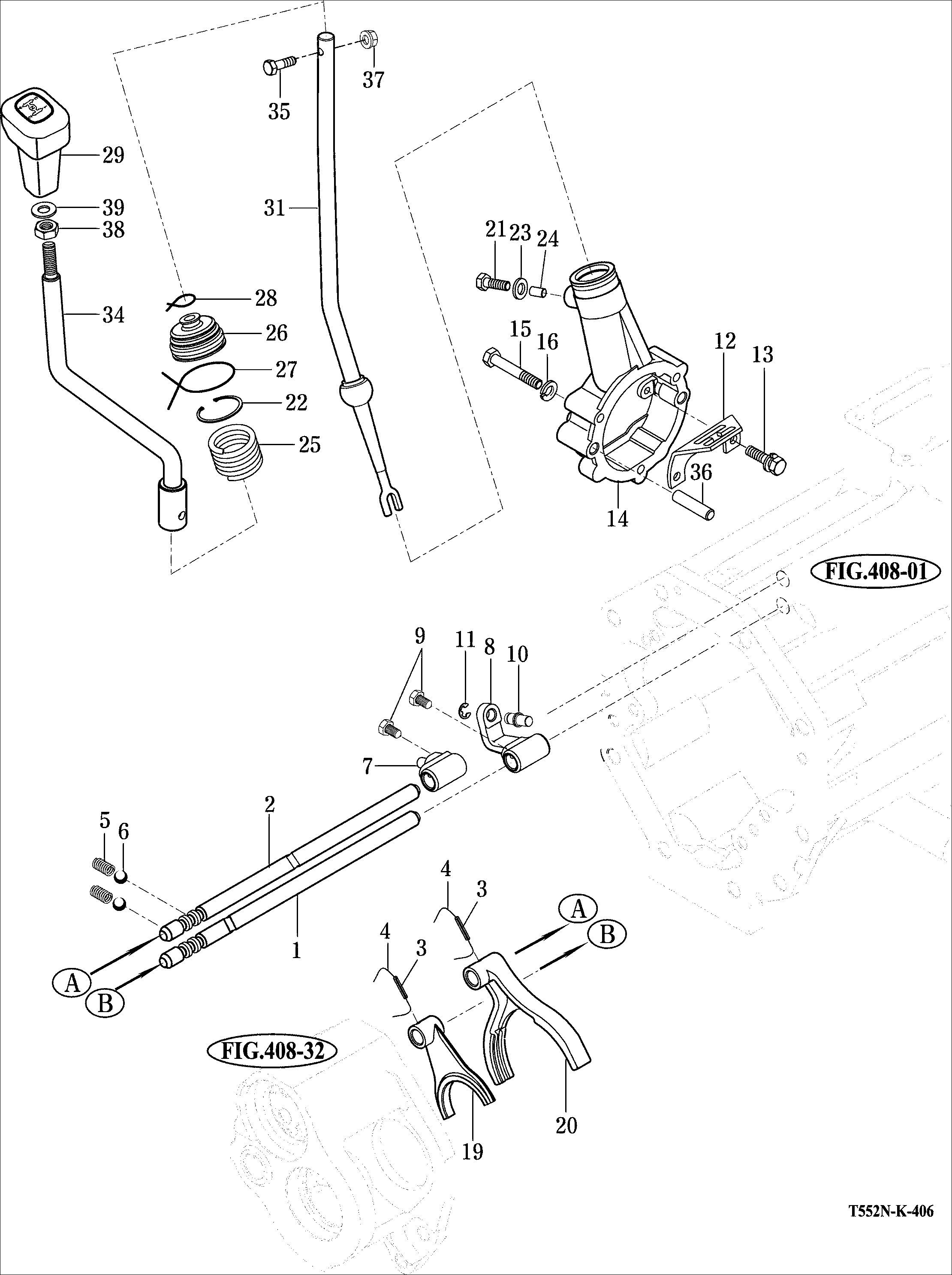 406 - MAIN CHANGE LEVER