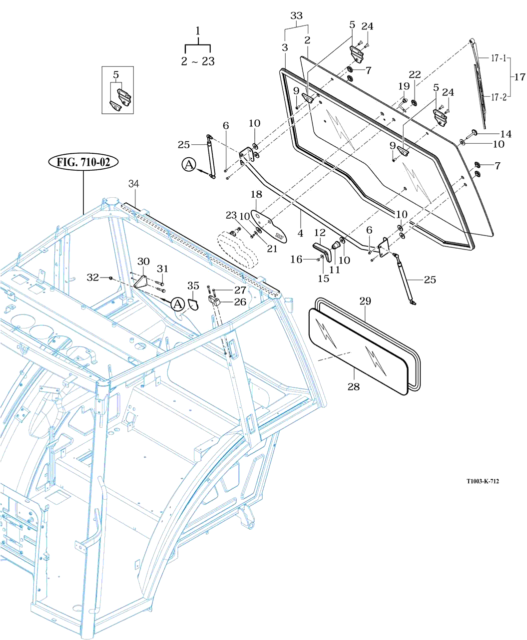 712 - REAR GLASS 712 - REAR GLASS
