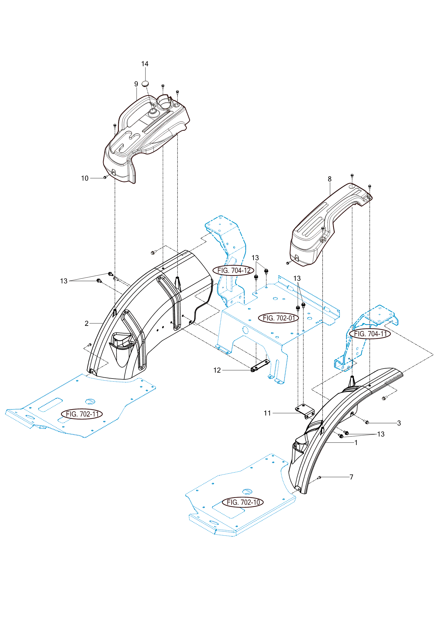 705 - LEVER COVER & FENDER