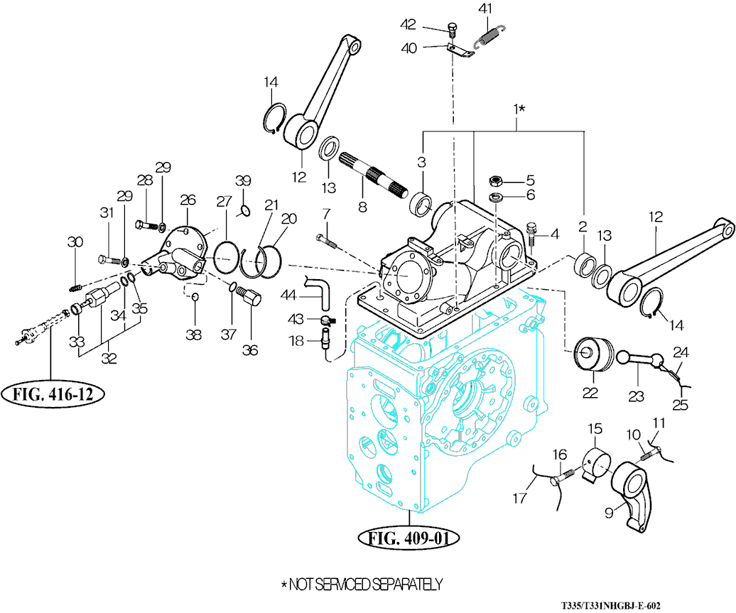 602 - CYLINDER CASE & LIFT ARM