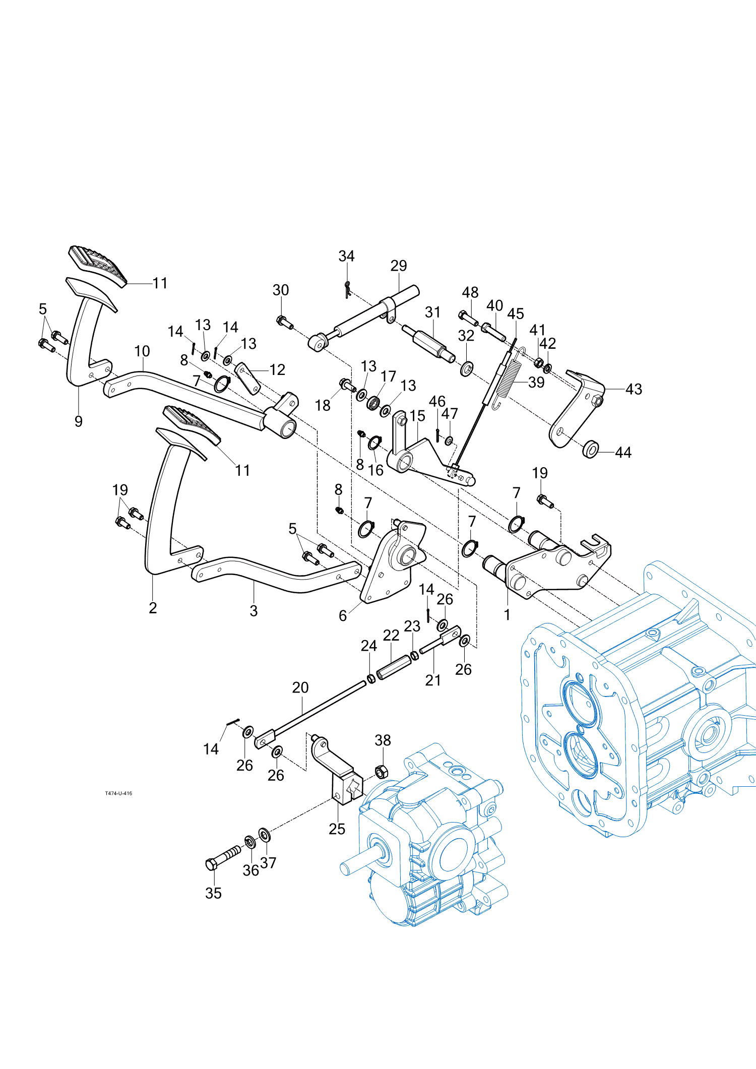 416 - FORWARD & REVERSE CONTROL LINKAGE