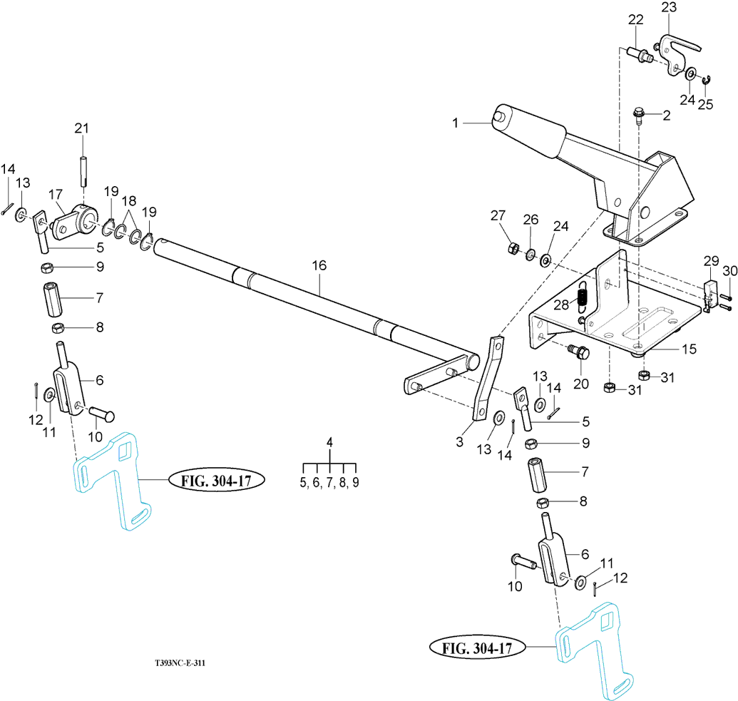 311 - HAND BRAKE LINKAGE