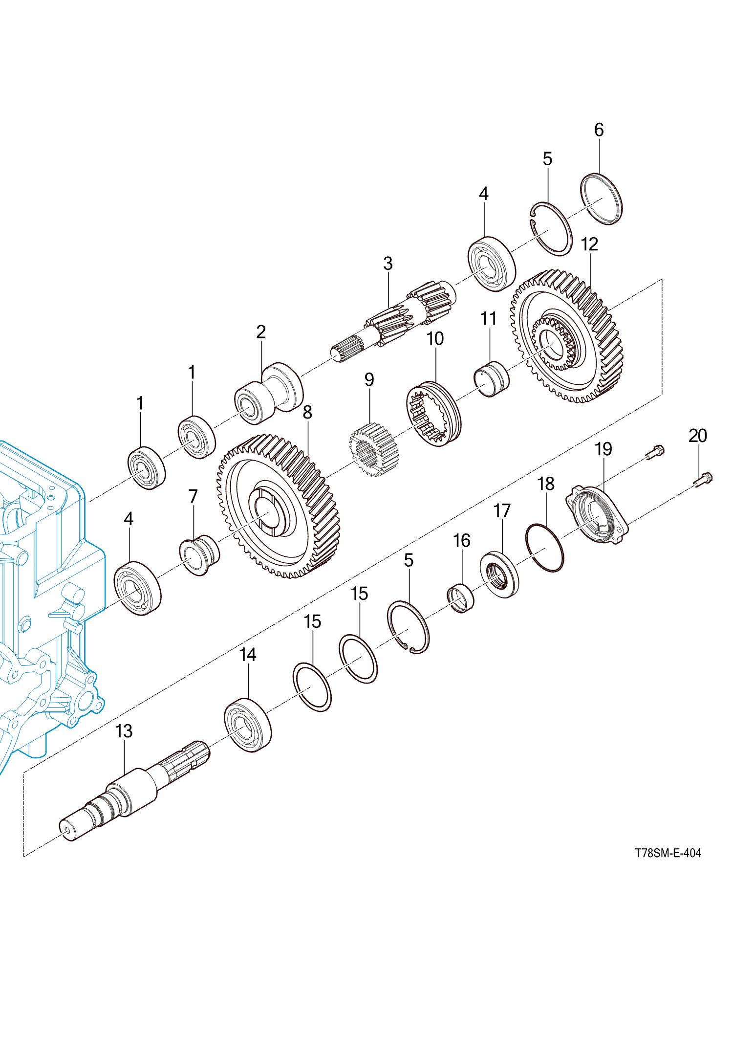 404 - P.T.O CHANGE GEARS