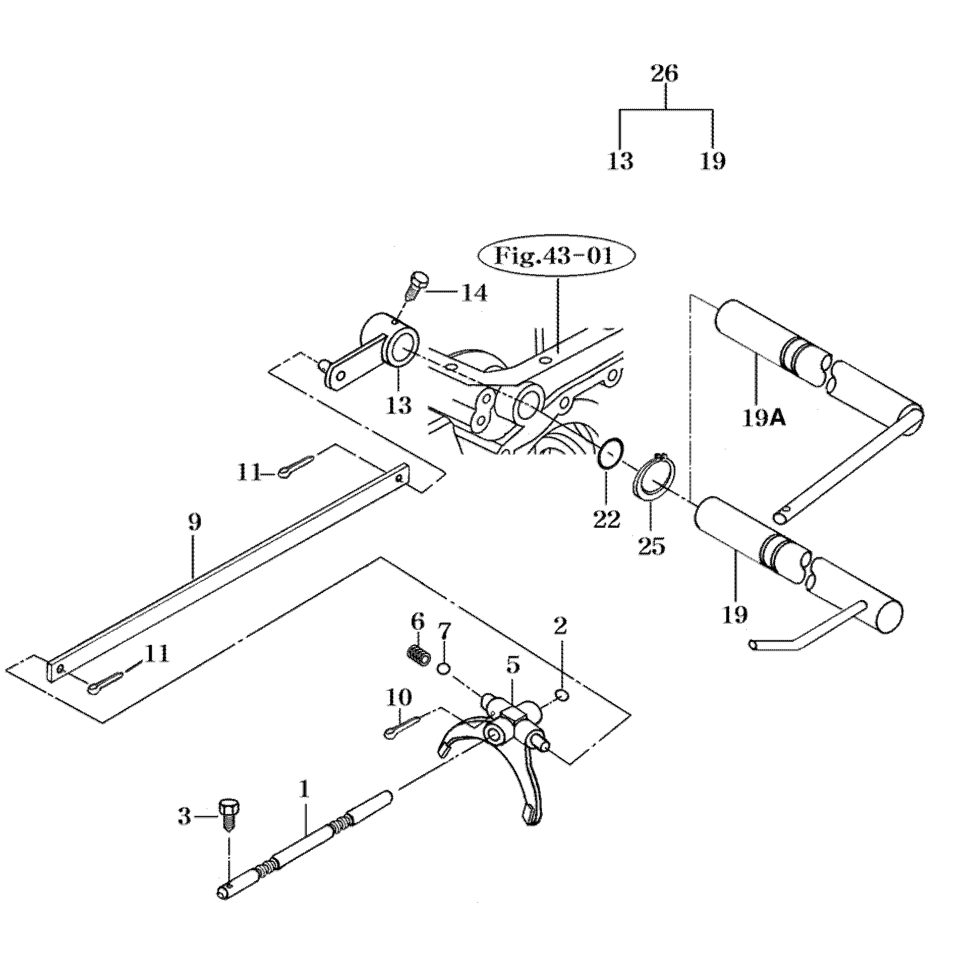 052B - P.T.O CHANGE LINKAGE-4 SPEED