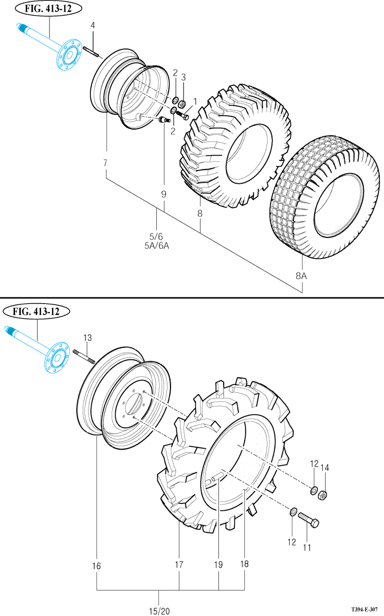 307 - REAR WHEEL MOUNTING