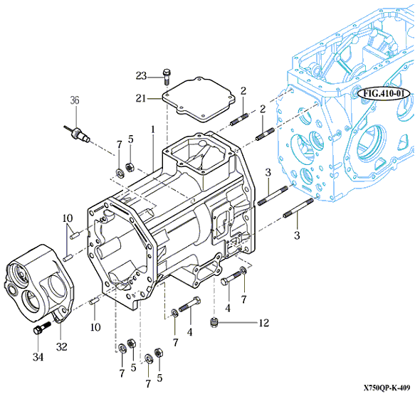 409 - TRANSMISSION MID CASE