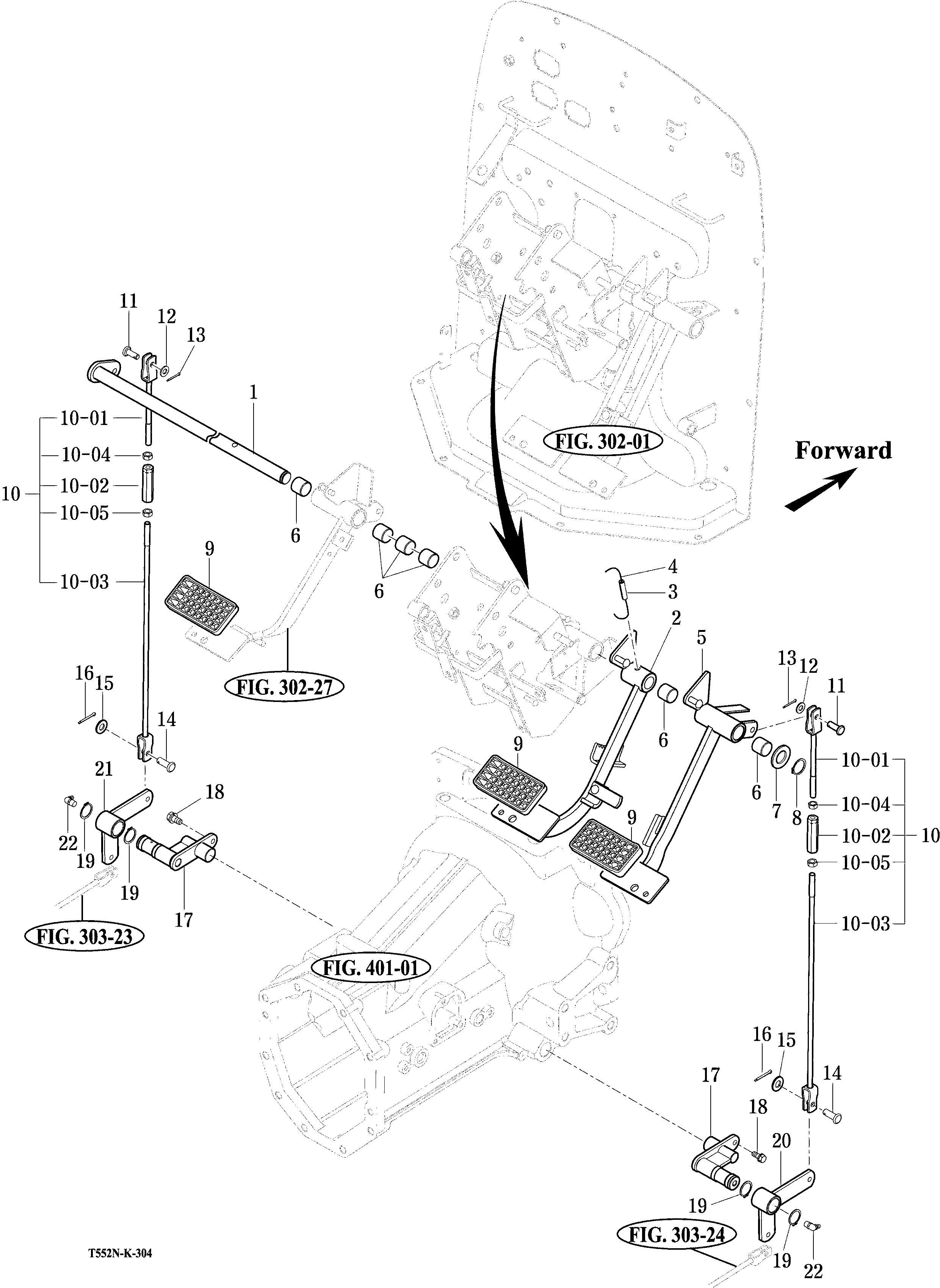 304 - BRAKE PEDAL AND LINKAGE