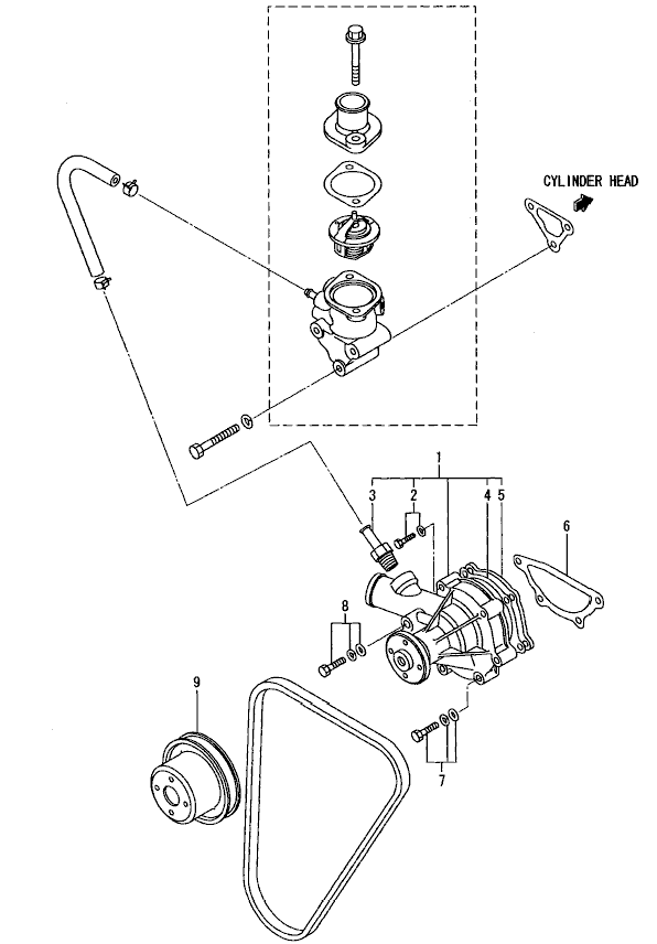 126 - WATER PUMP & PULLEY