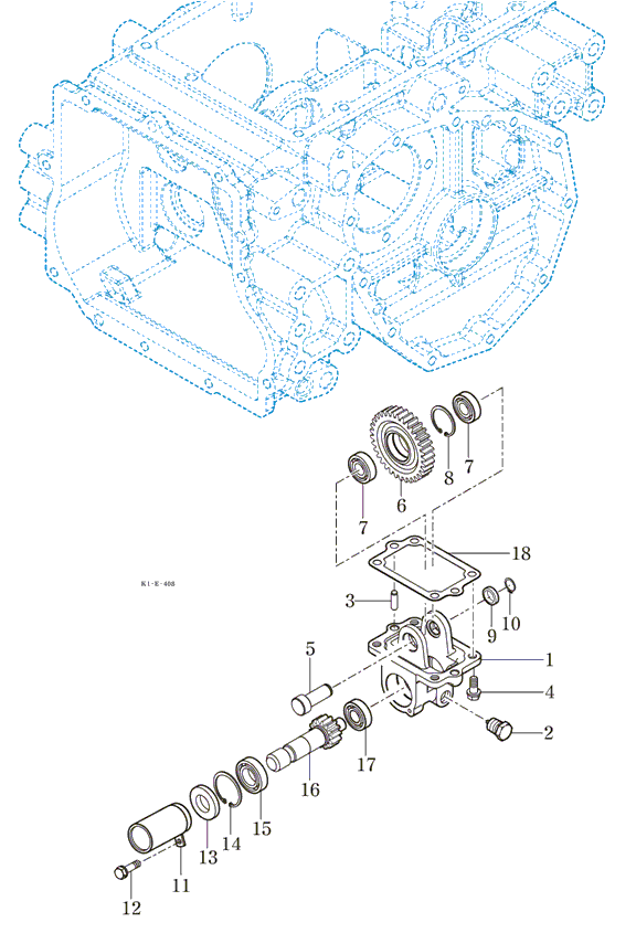 408 - MID P.T.O GEAR