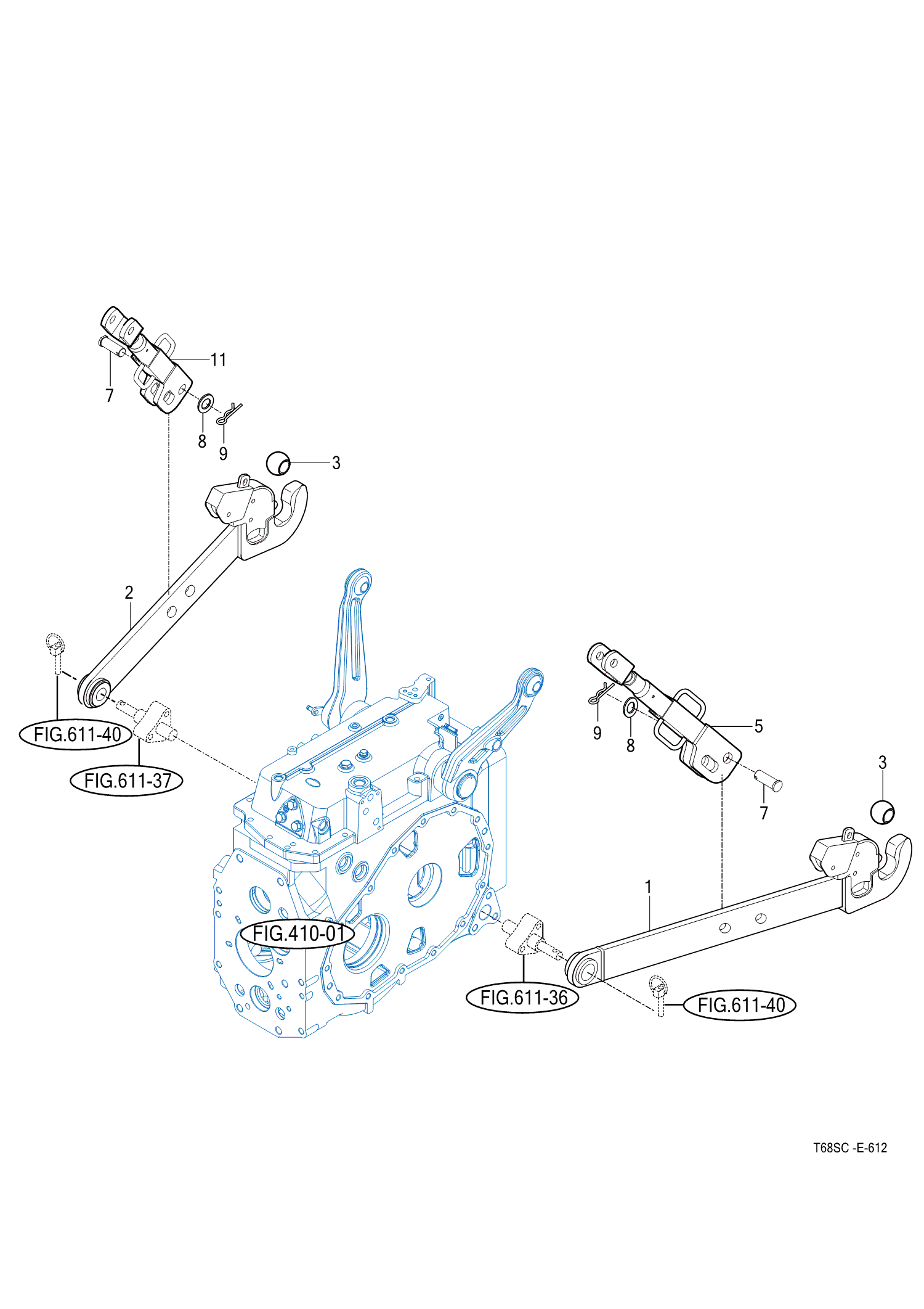 612 - LOWER LINK & LIFT ROD