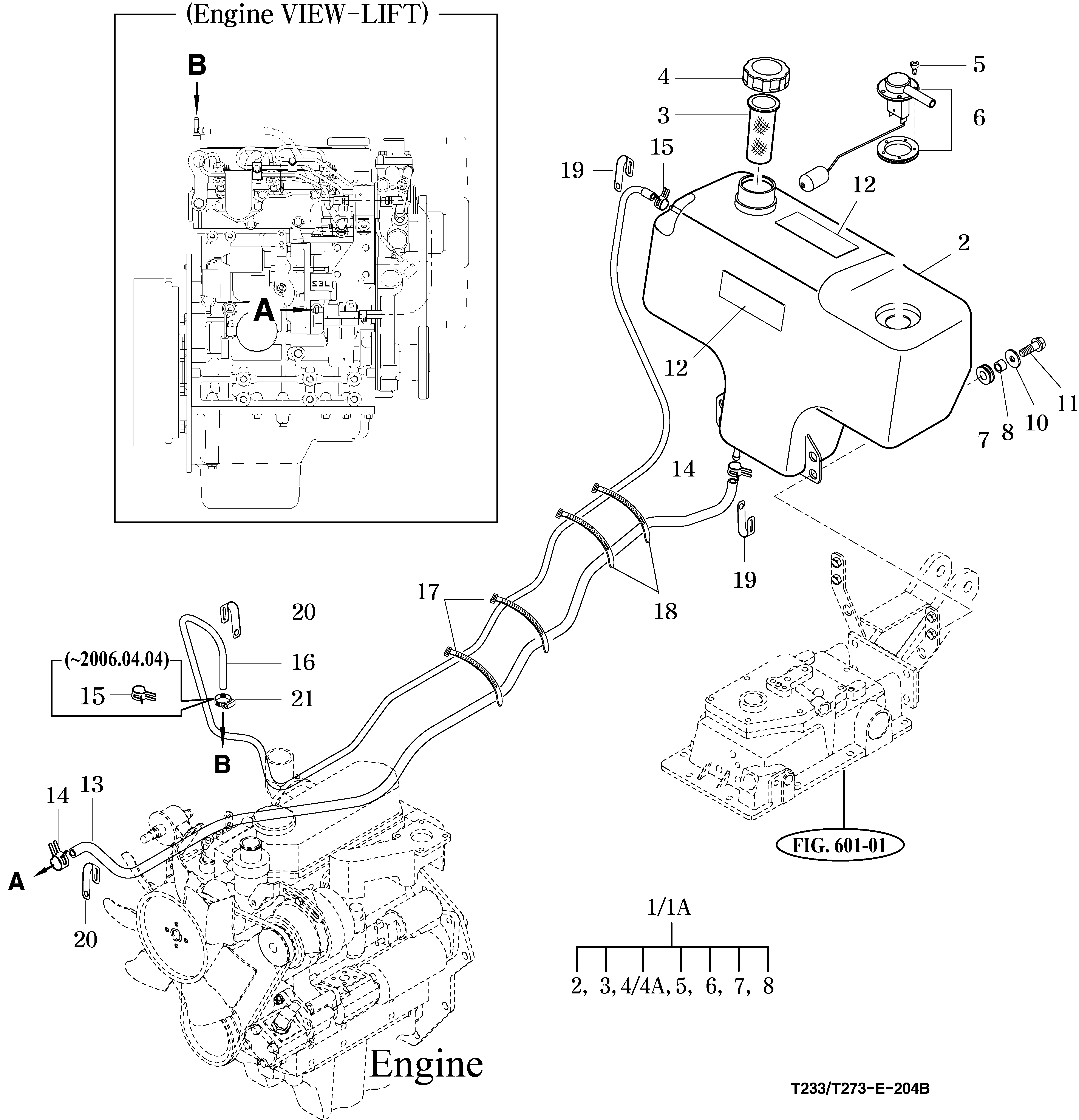 204 - FUEL TANK & FUEL LINE