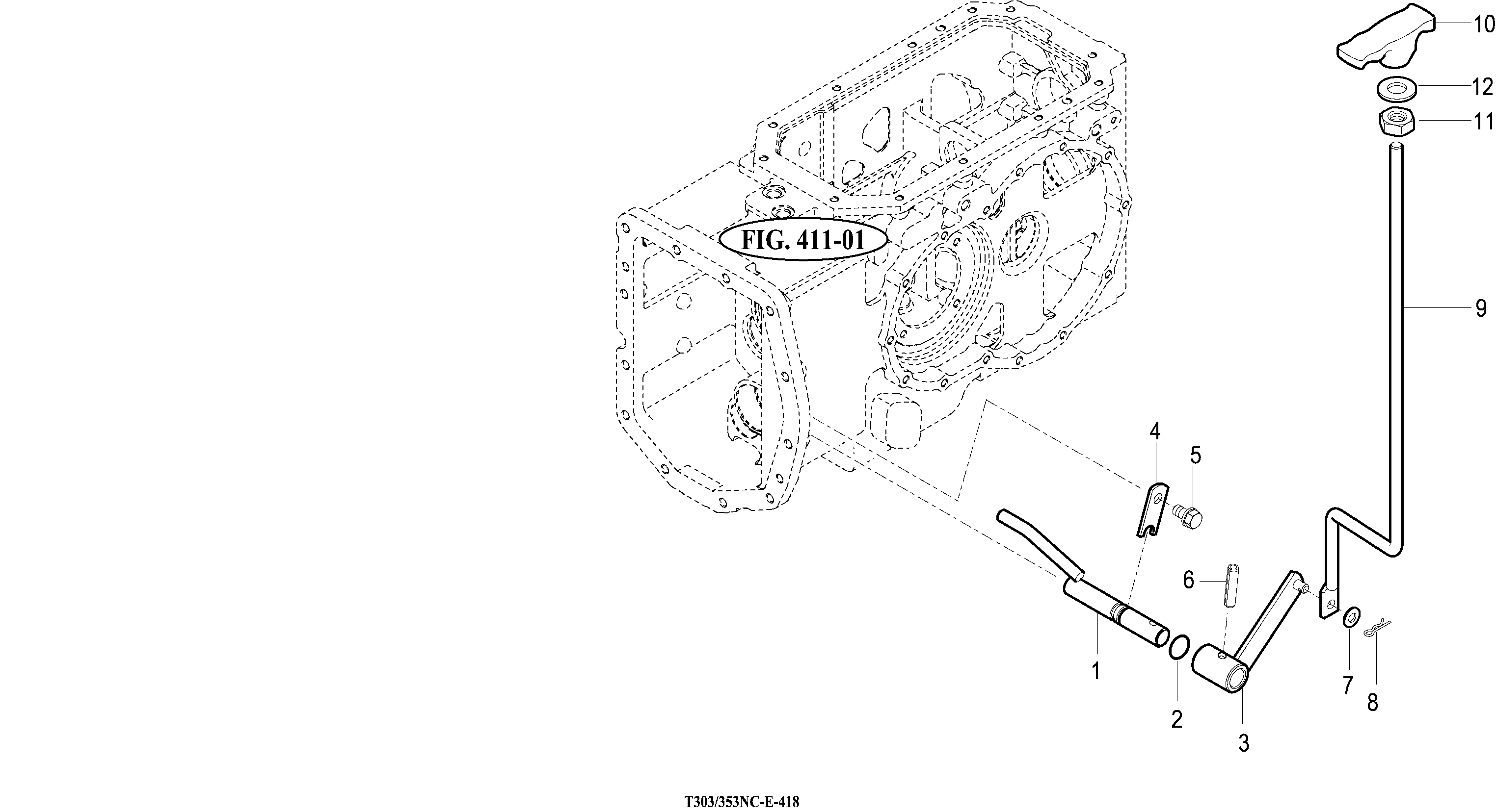 418 - 4WD CHANGE LEVER