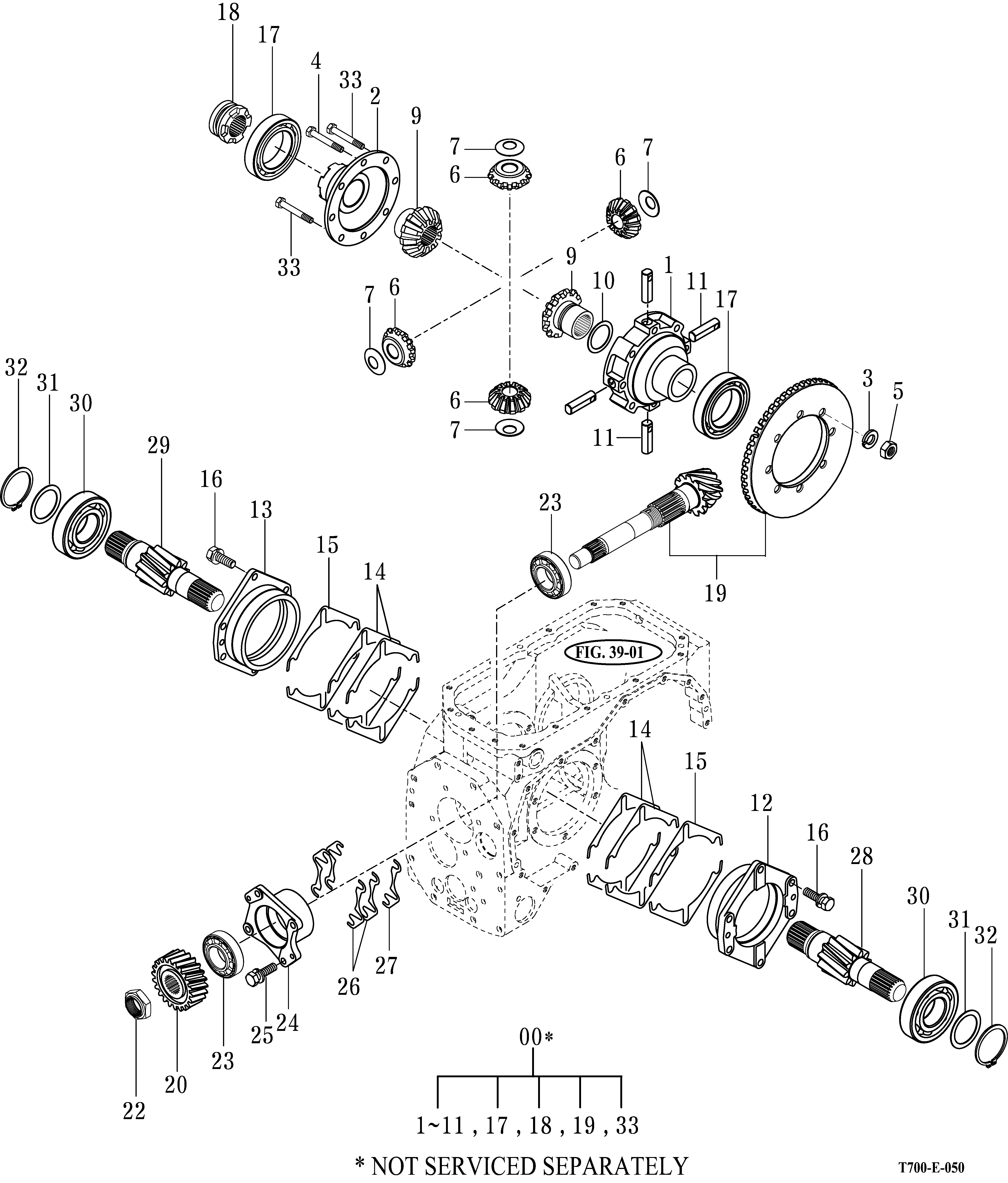 050 - REAR DIFFERENTIAL GEARS