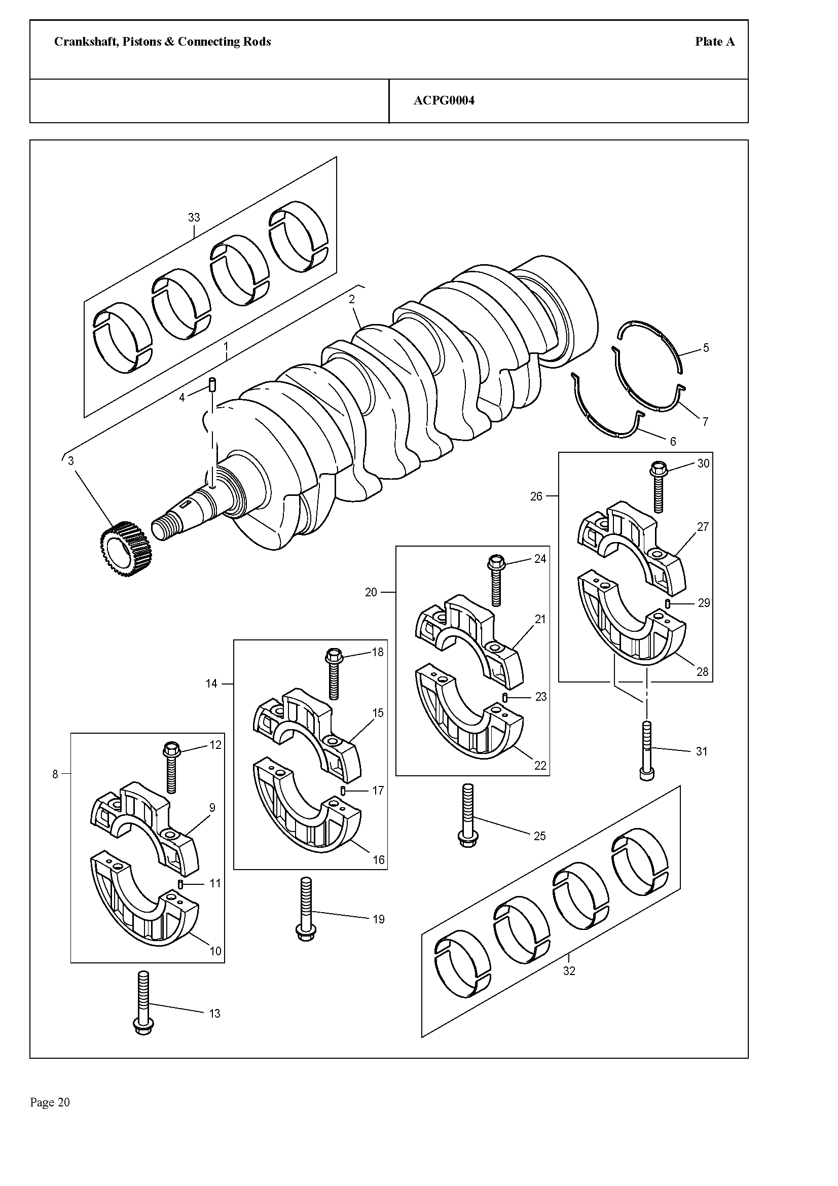 102 - CRANKSHAFT, PISTONS & CONNECTING RODS