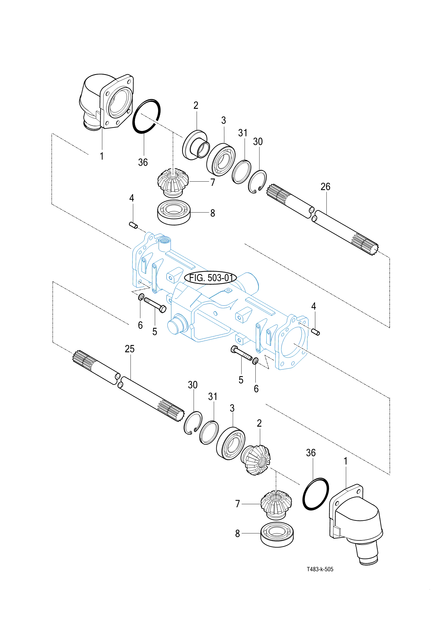 505 - FRONT GEAR CASE (1) 505 - FRONT GEAR CASE (1)