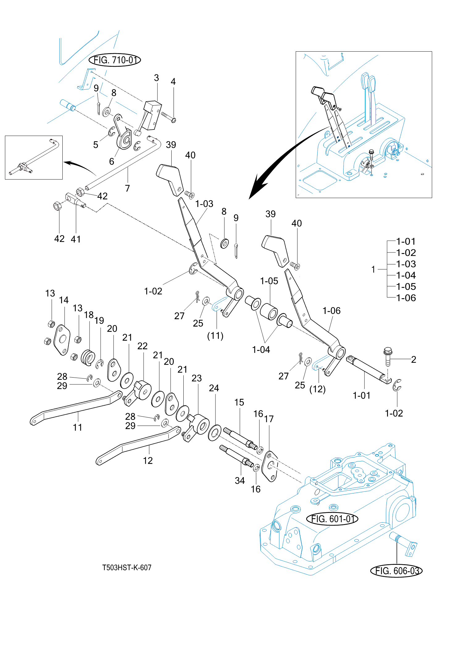 607 - POSITION & DRAFT LEVER