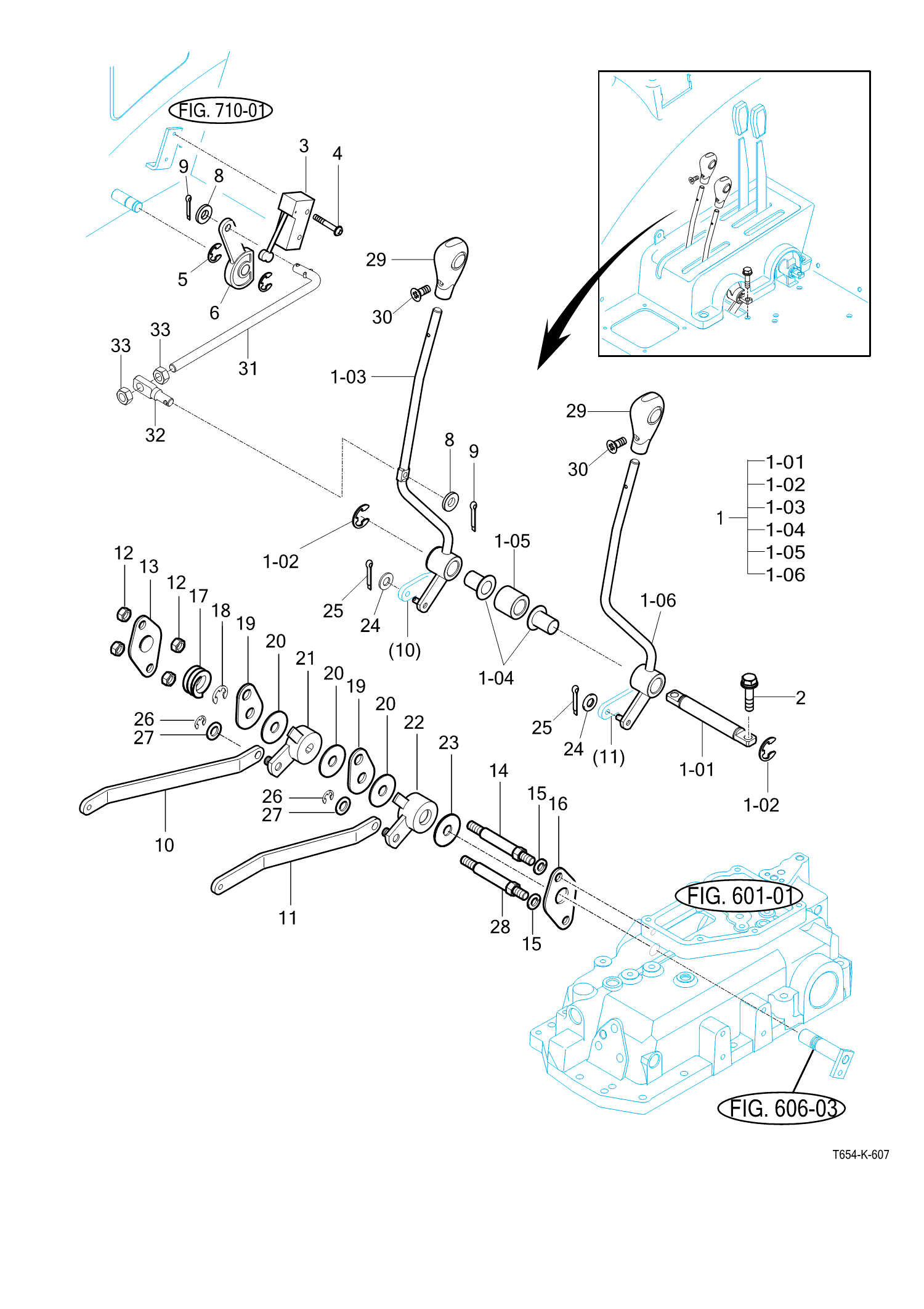 607 - POSITION & DRAFT LEVER 607 - POSITION & DRAFT LEVER