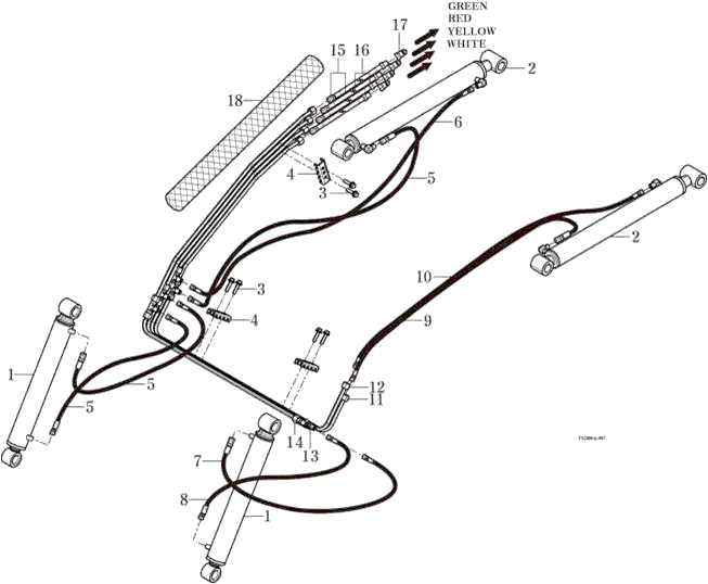 008 - HYDRAULIC PIPING ASSEMBLY