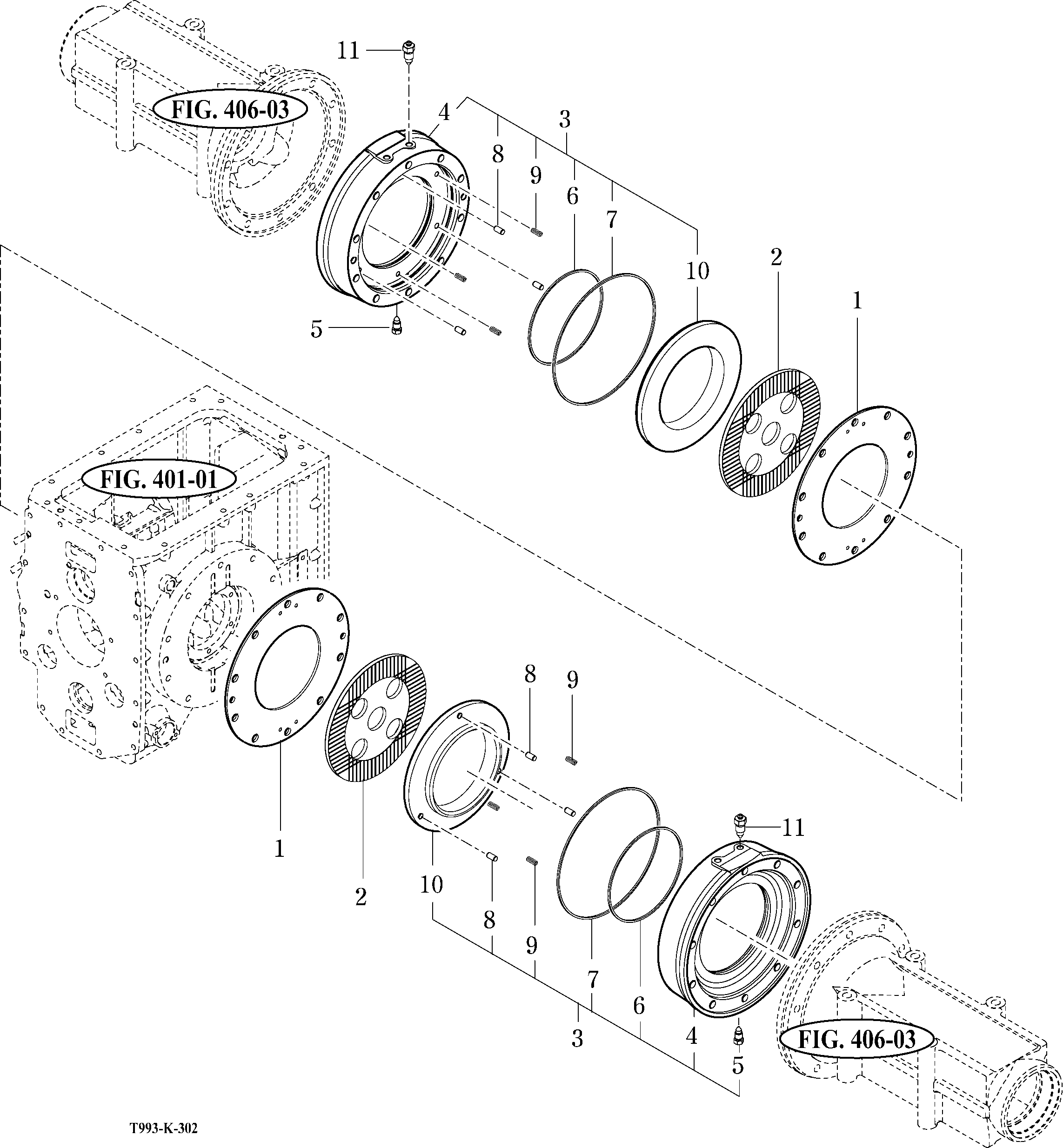 302 - CASE SUB ASSY, BRAKE