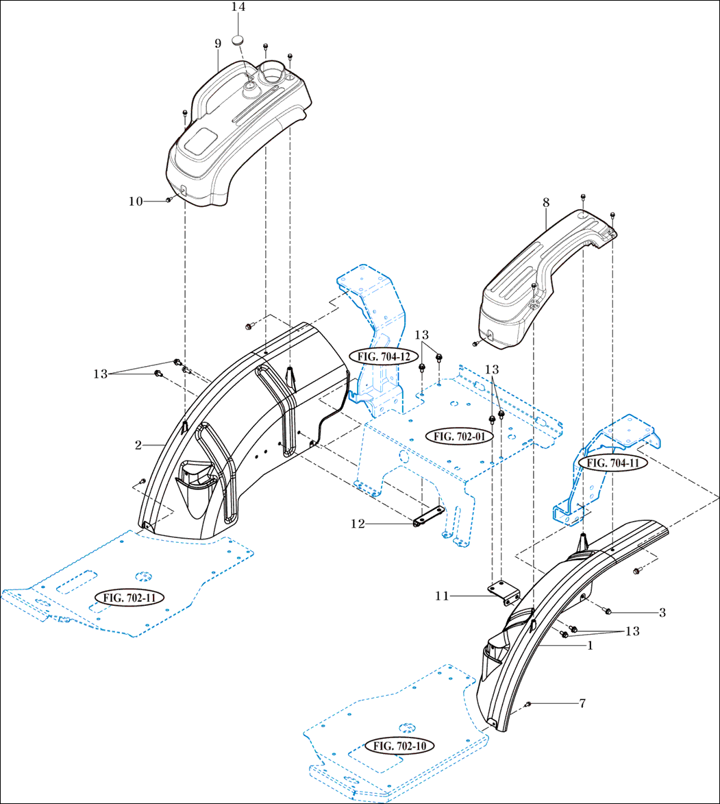 705 - LEVER COVER & FENDER