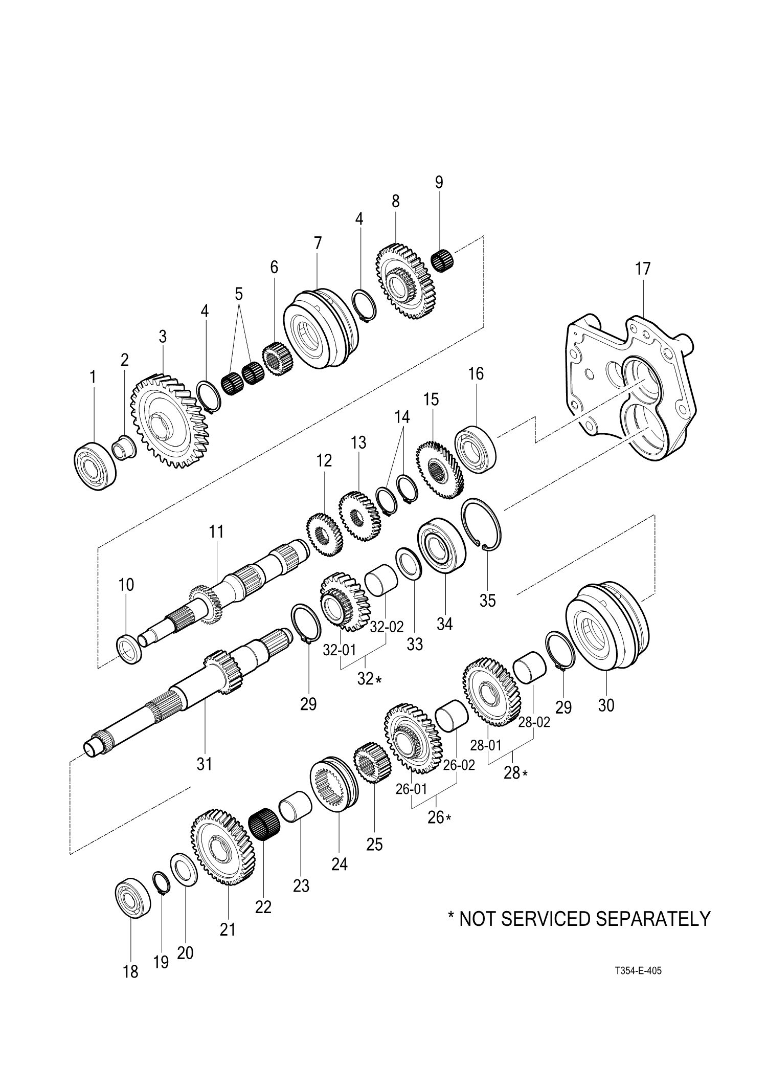 405 - MAIN CHANGE GEARS & REVERSE GEARS