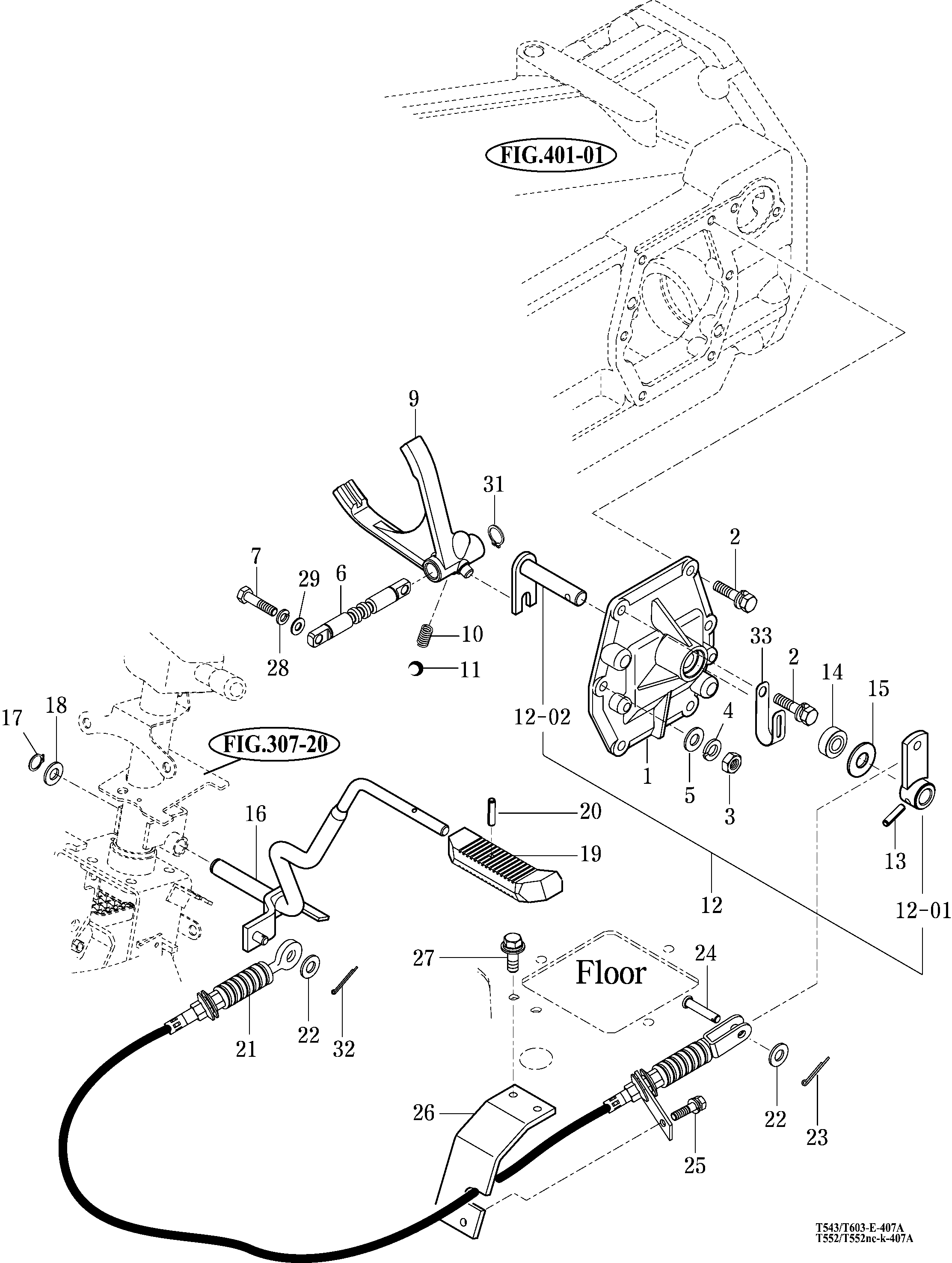 407A - REVERSE CHANGE LEVER