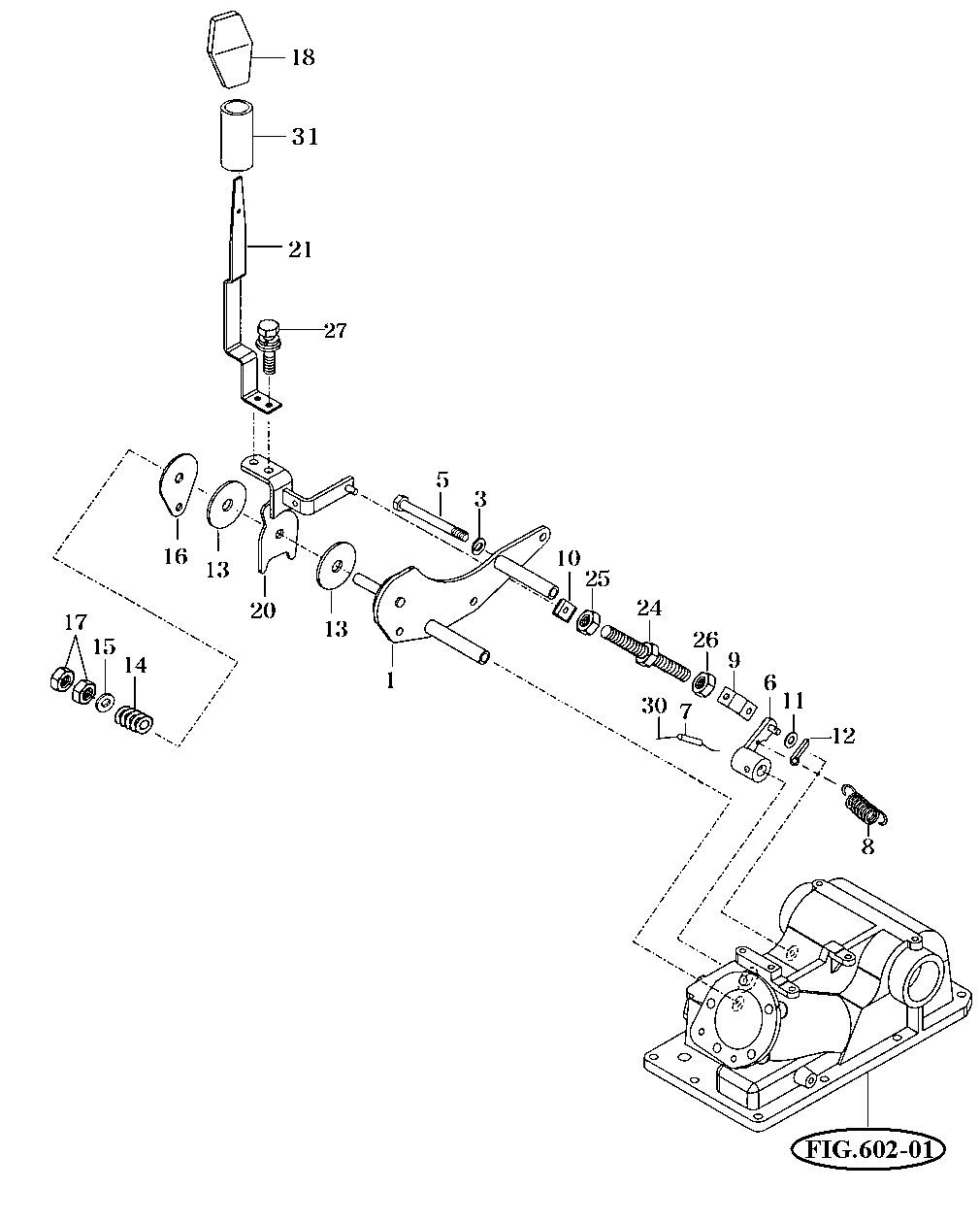 604 - POSITION LEVER LINKAGE