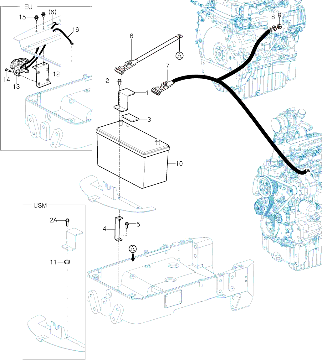 801 - BATTERY & MOUNTING