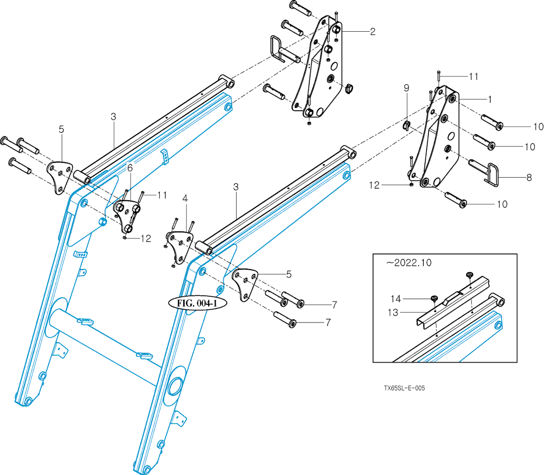 005 - POST & SAFETY BAR ASSEMBLY (2022-11-01 ~)