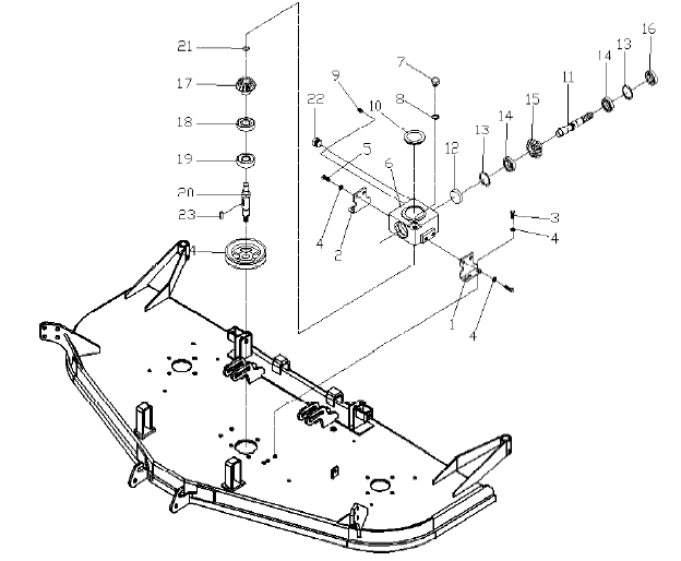 010 - GEAR BOX / CENTRE PULLEY