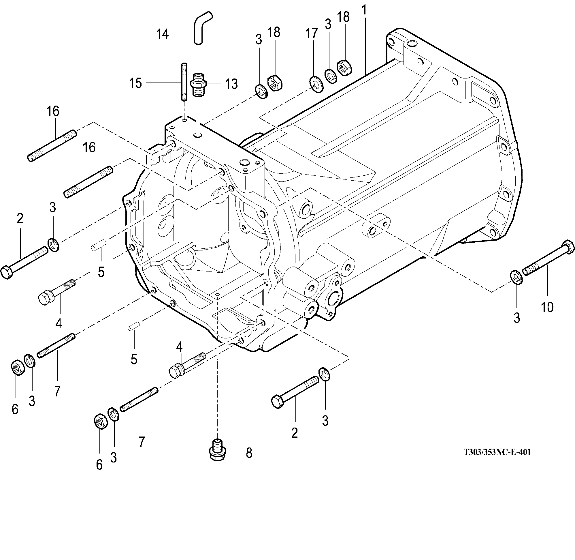 401 - TRANSMISSION FRONT CASE