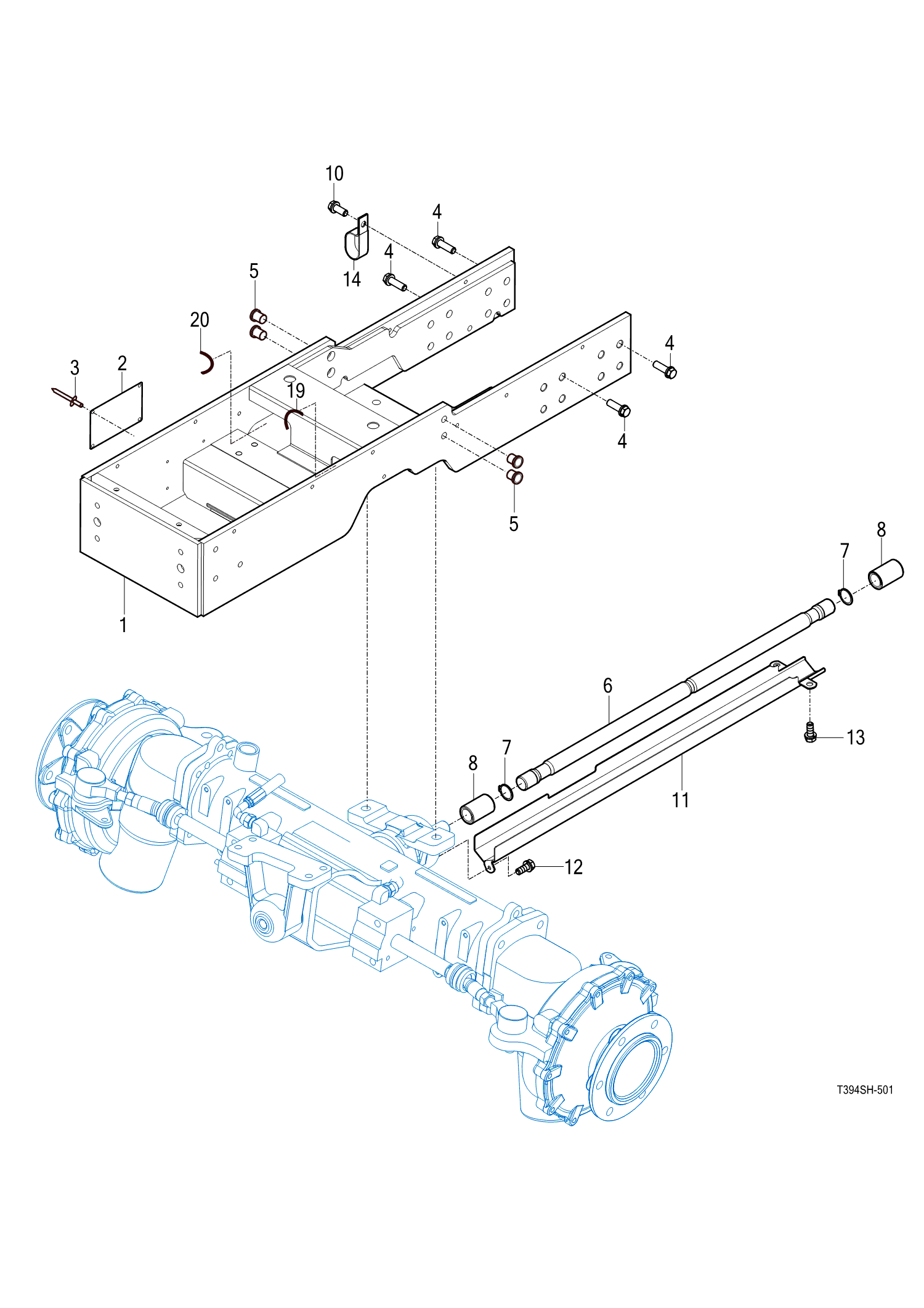 501 - FRONT AXLE BRACKET (2021-07-31 ~)