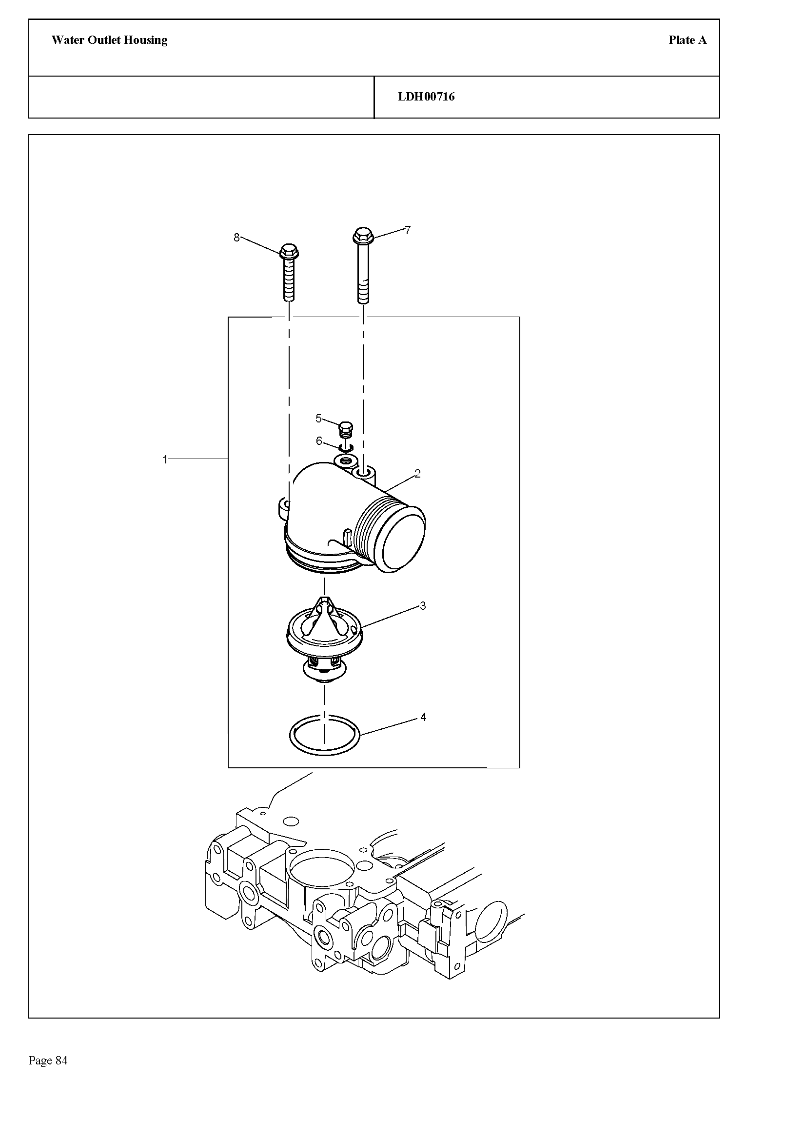 134 - WATER OUTLET HOUSING