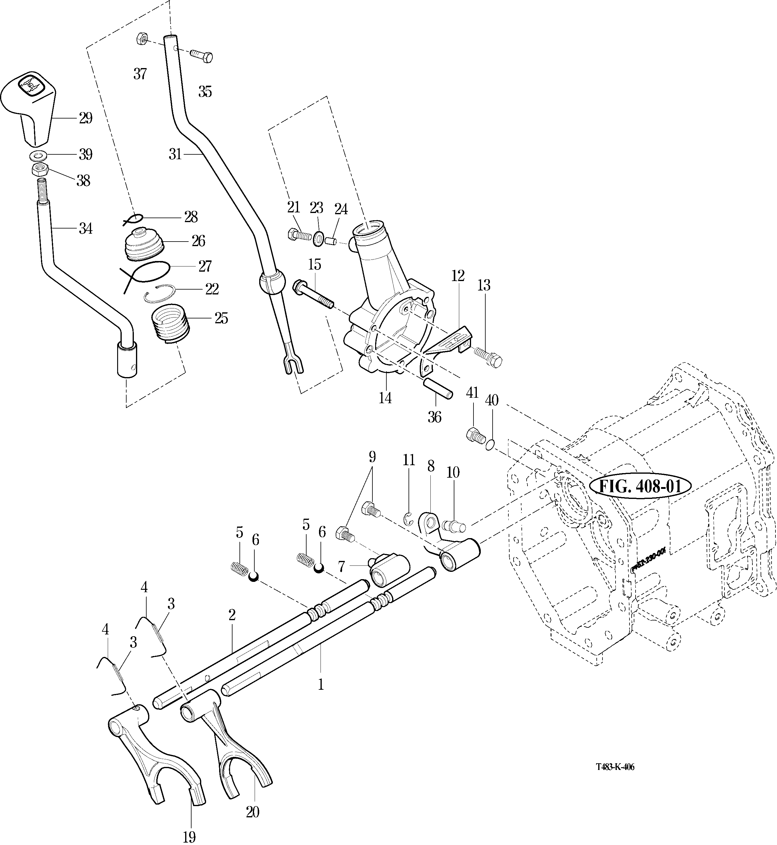 406 - MAIN CHANGE LEVER
