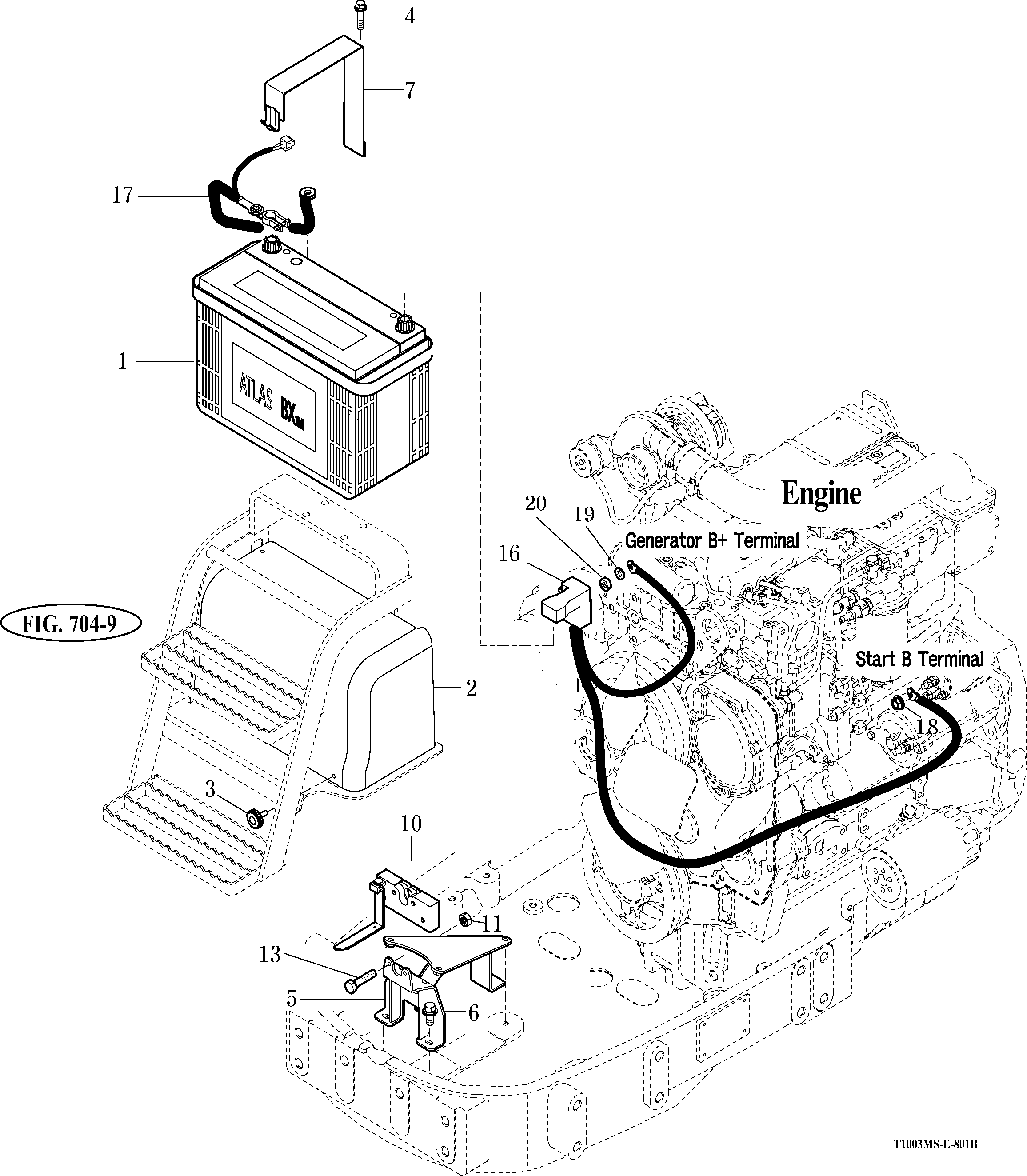 801B - BATTERY & MOUNTING