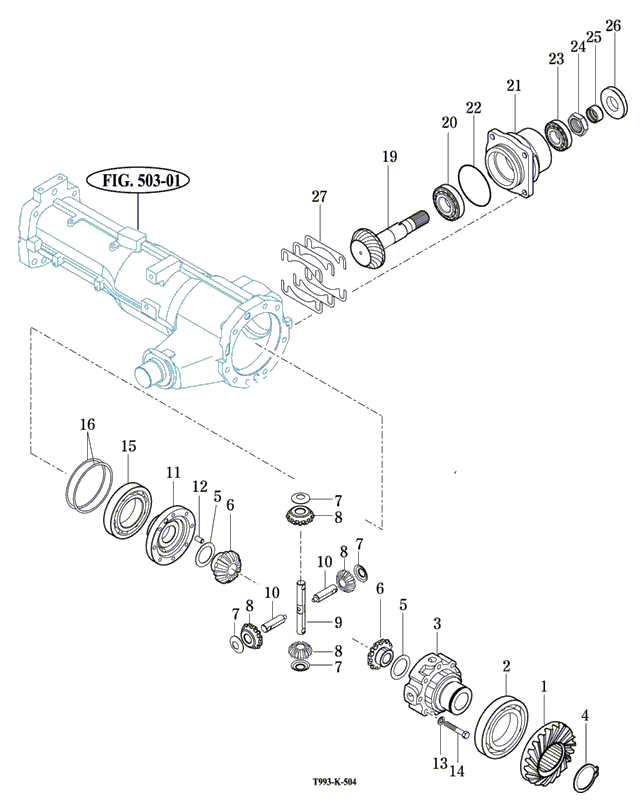 504 - FRONT DIFFERENTIAL GEARS