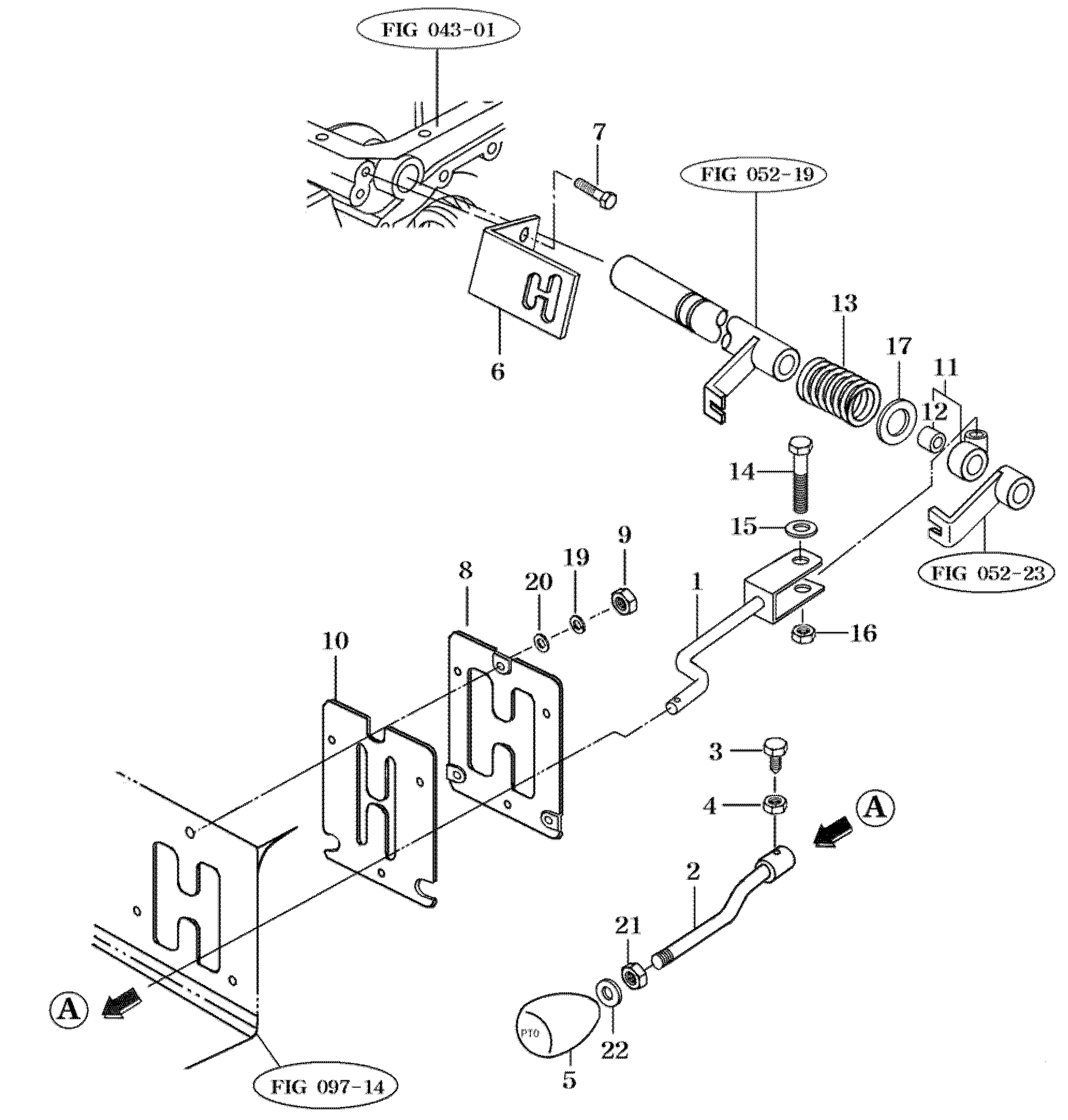 053B - P.T.O CHANGE LEVER-4 SPEED