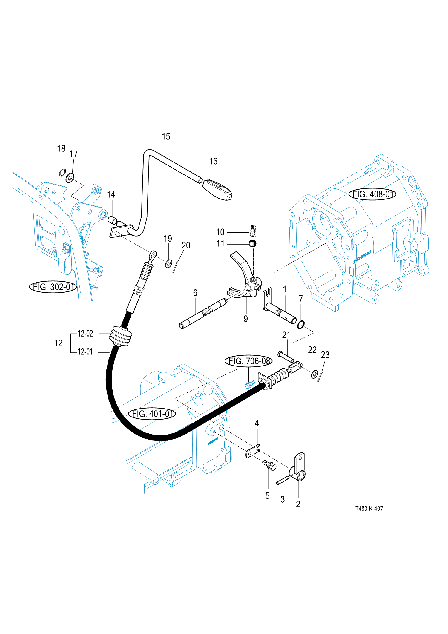 407 - REVERSE CHANGE LEVER 407 - REVERSE CHANGE LEVER
