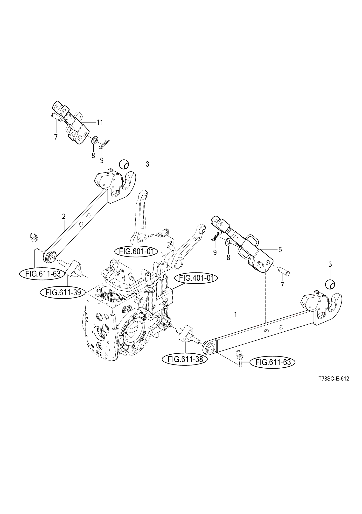 612 - LOWER LINK & LIFT ROD