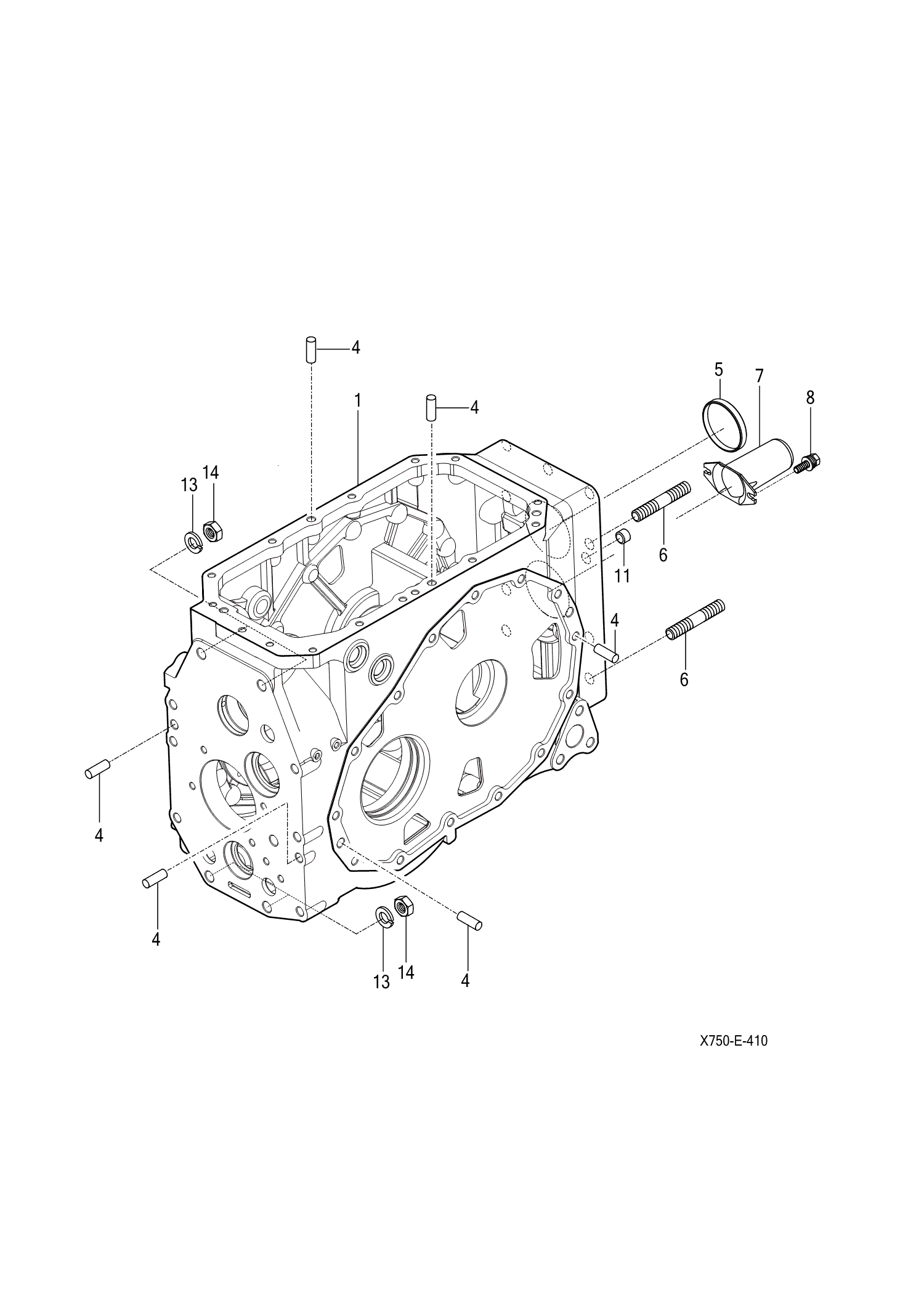 410 - TRANSMISSION REAR CASE 410 - TRANSMISSION REAR CASE