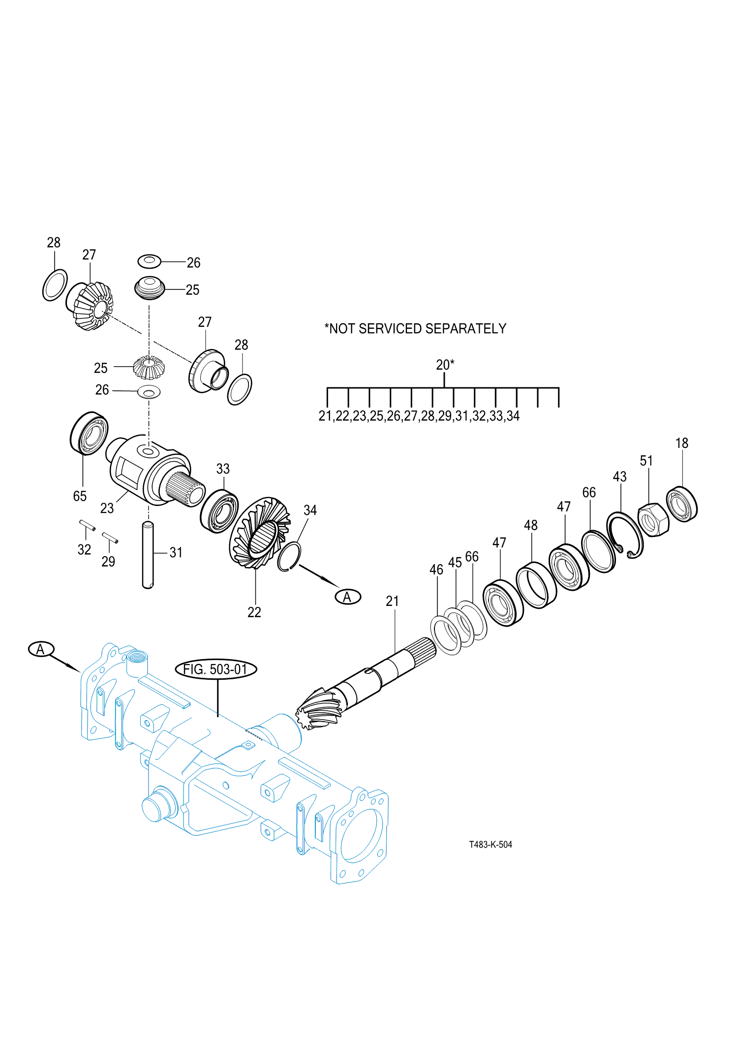 504 - FRONT DIFFERENTIAL GEARS 504 - FRONT DIFFERENTIAL GEARS