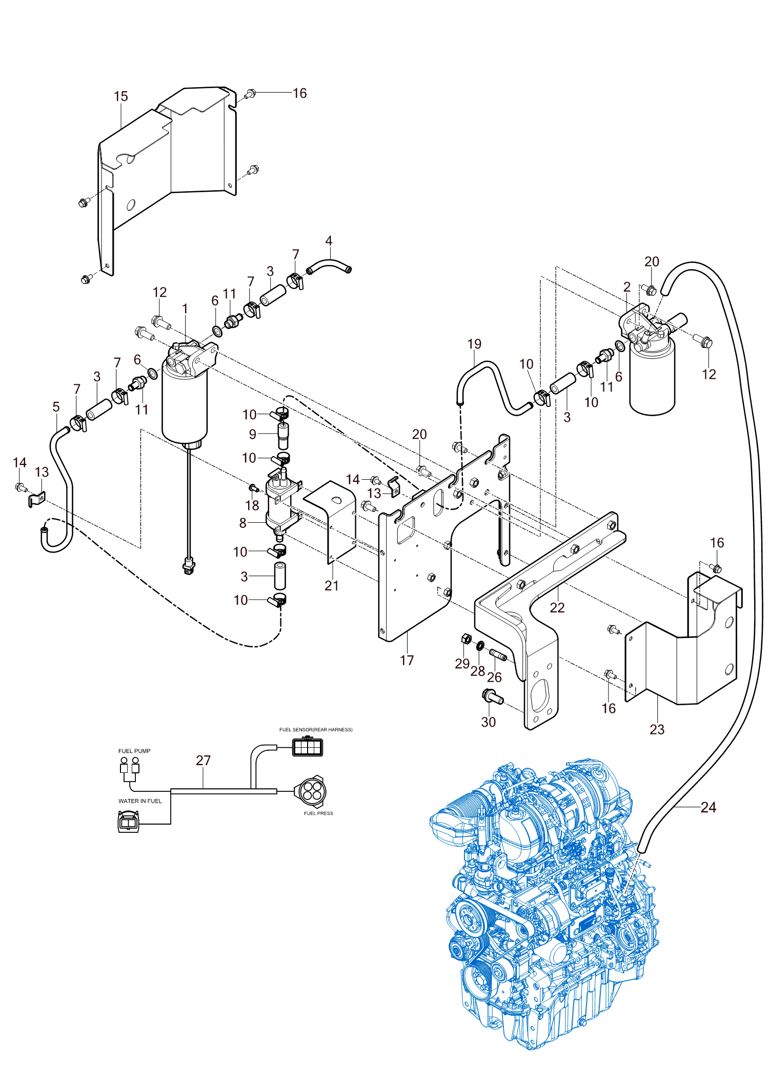 205 - FUEL FILTER & FUEL PUMP