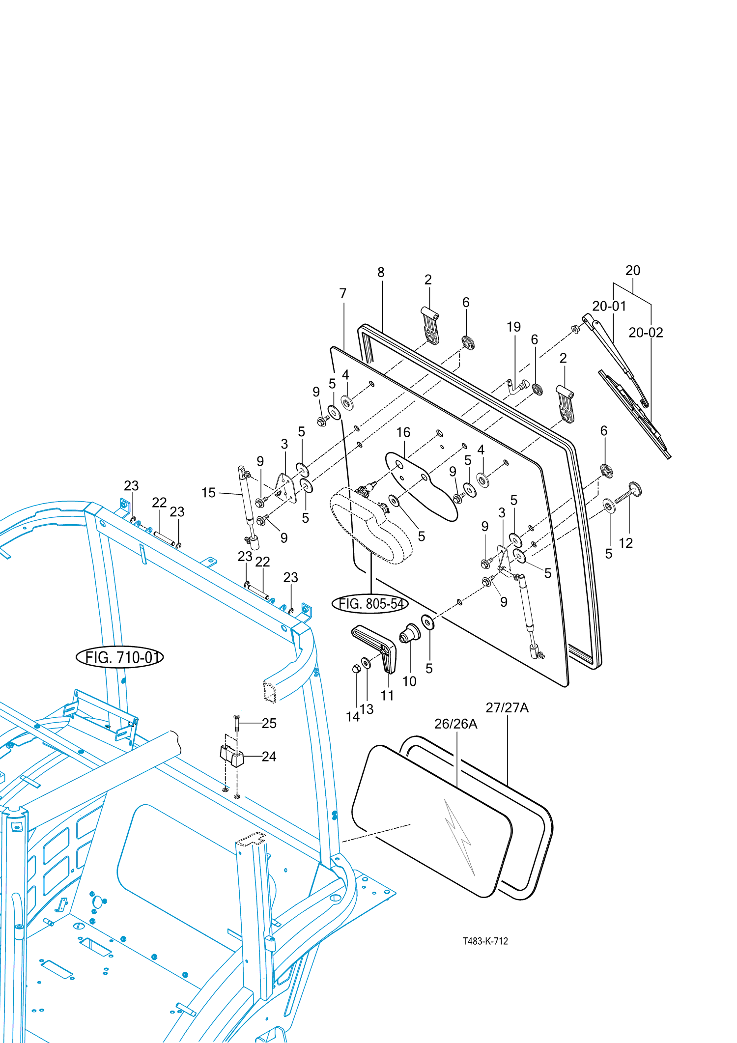 712B - REAR GLASS