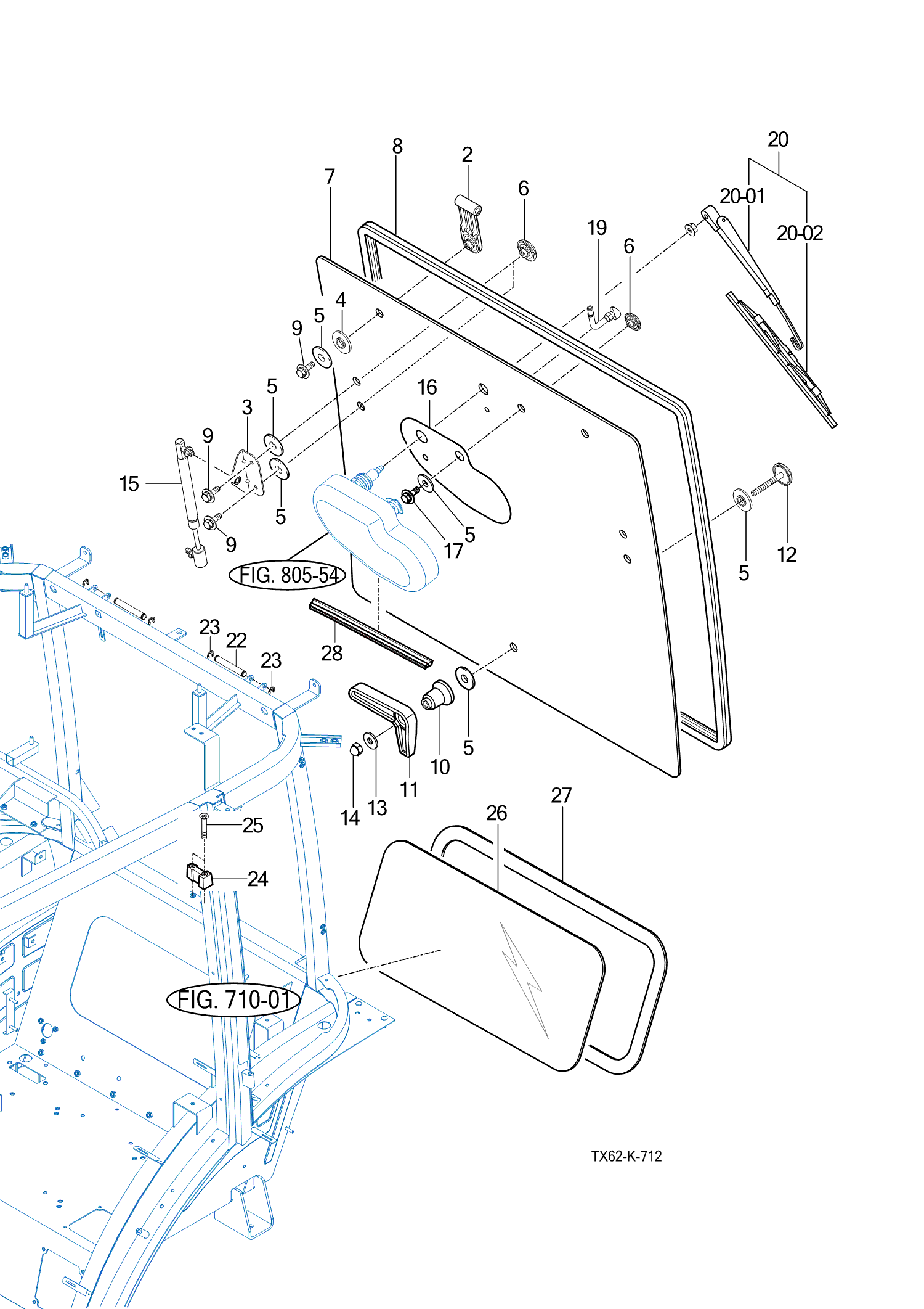 712 - REAR GLASS 712 - REAR GLASS