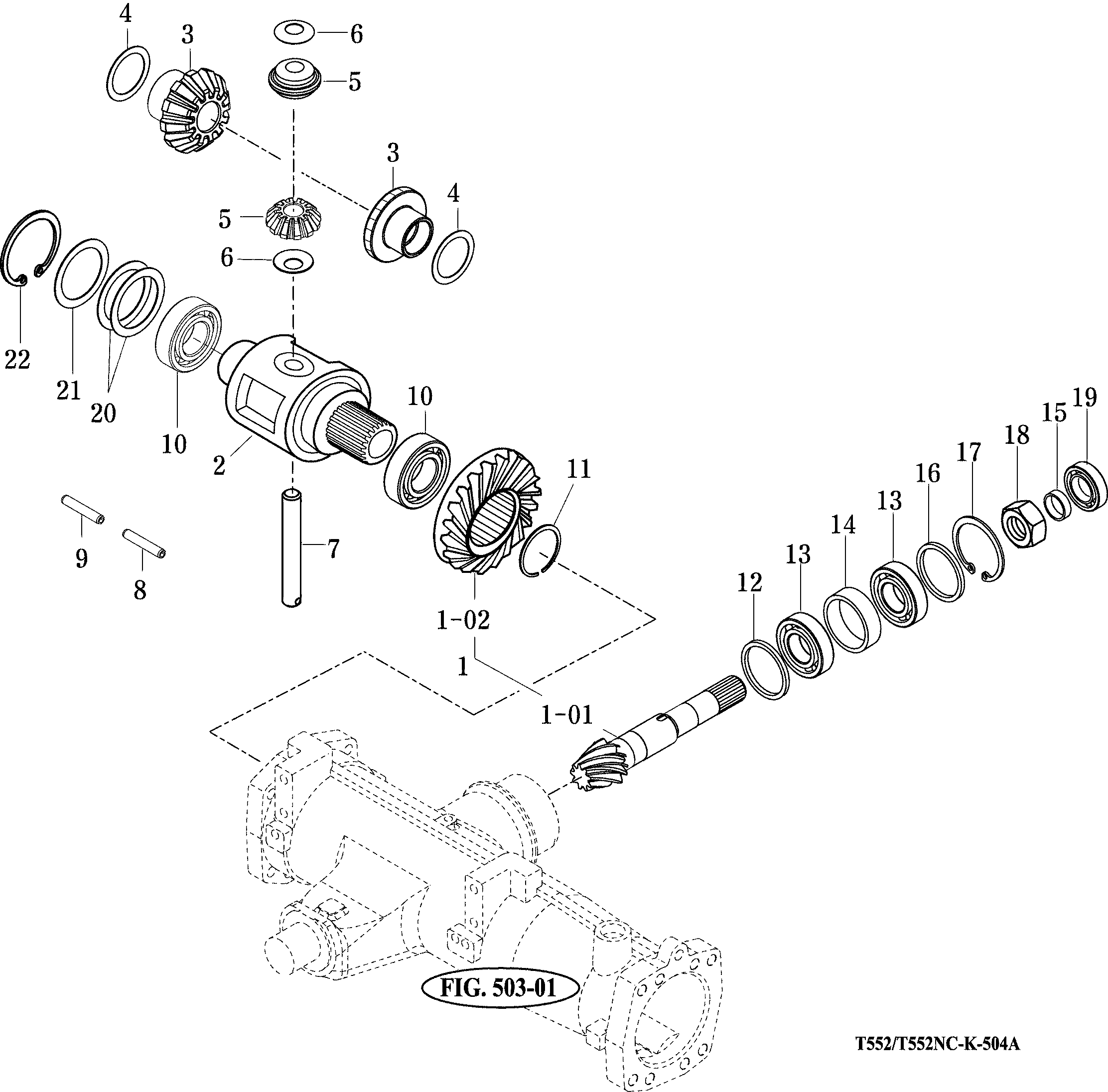 504 - FRONT DIFFERENTIAL GEAR