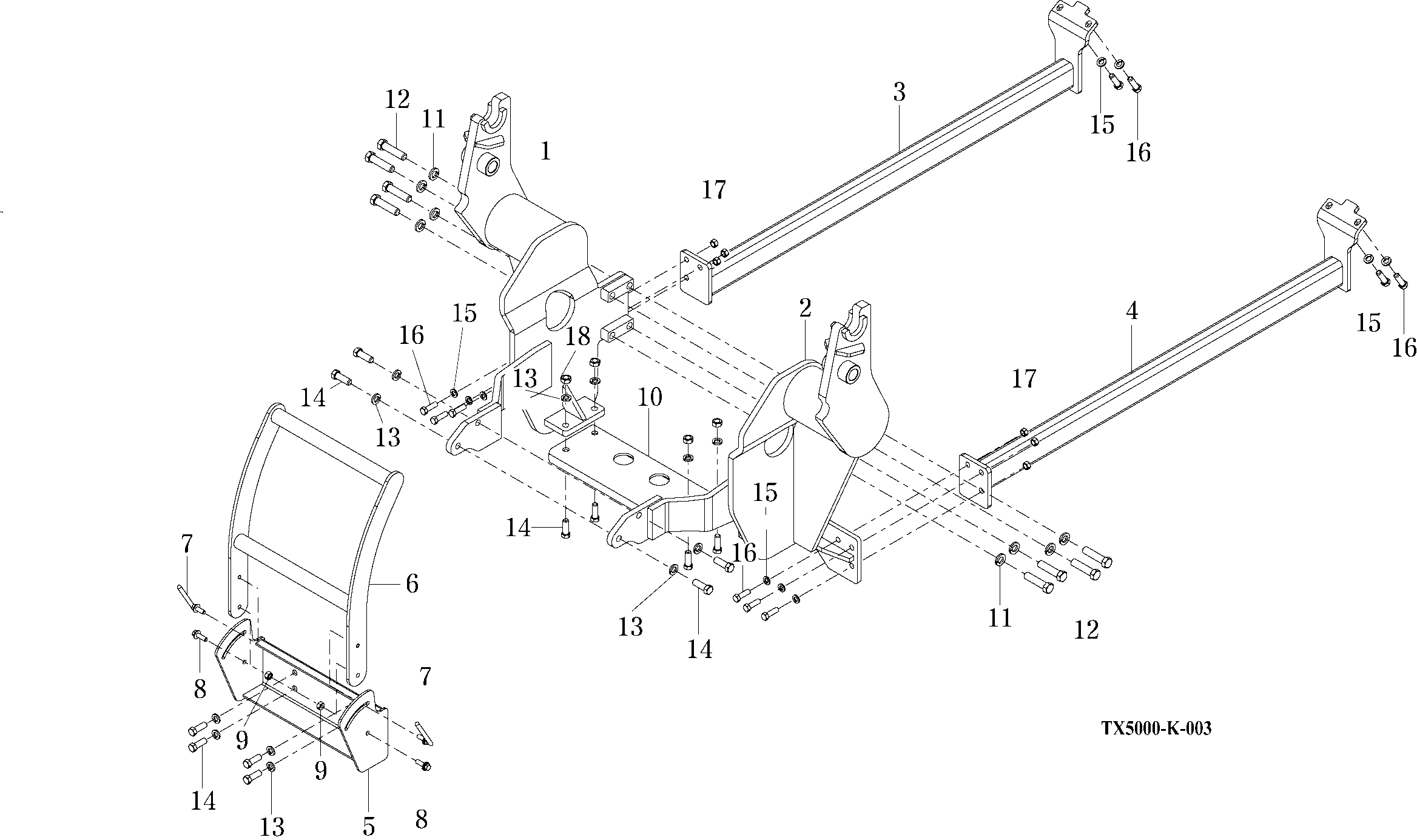 003 - MOUNTING FRAME ASSEMBLY